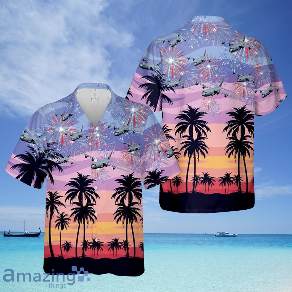 US Air Force Lockheed C-130 Hercules 4th Of July Hawaiian Shirt For Men And Women - US Air Force Lockheed C-130 Hercules 4th Of July Hawaiian Shirt For Men And Women