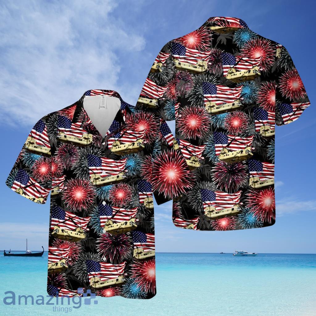 US Army Boeing CH-47 Chinook 4th Of July Hawaiian Shirt For Men And Women - US Army Boeing CH-47 Chinook 4th Of July Hawaiian Shirt For Men And Women