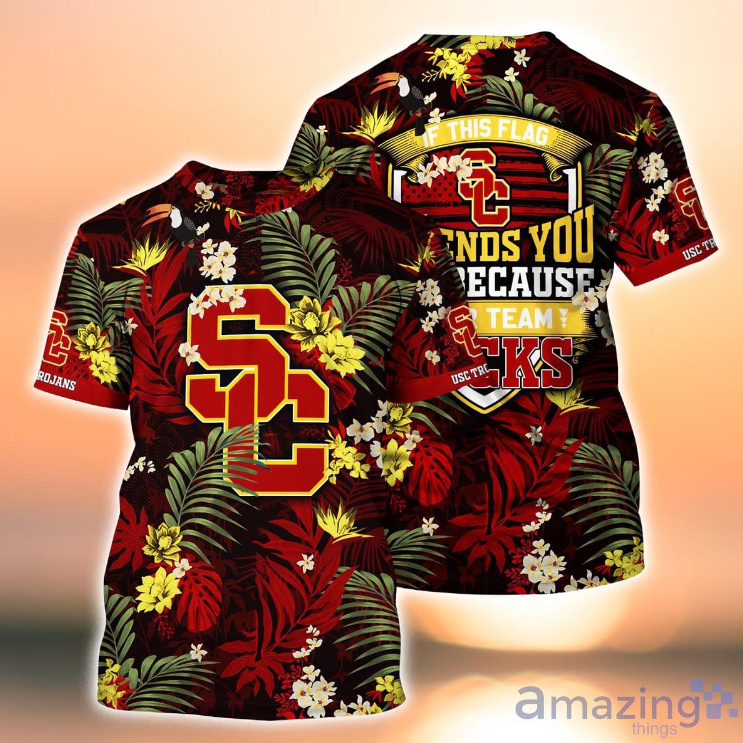 USC Hawaiian Shirt Stitches Grunge Pattern USC Trojans Gift - Personalized  Gifts: Family, Sports, Occasions, Trending