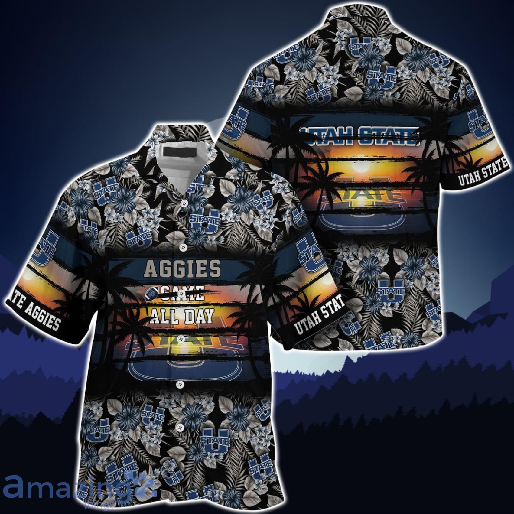 Utah State Aggies Came All Day Flower Hawaiian Shirt Product Photo 1