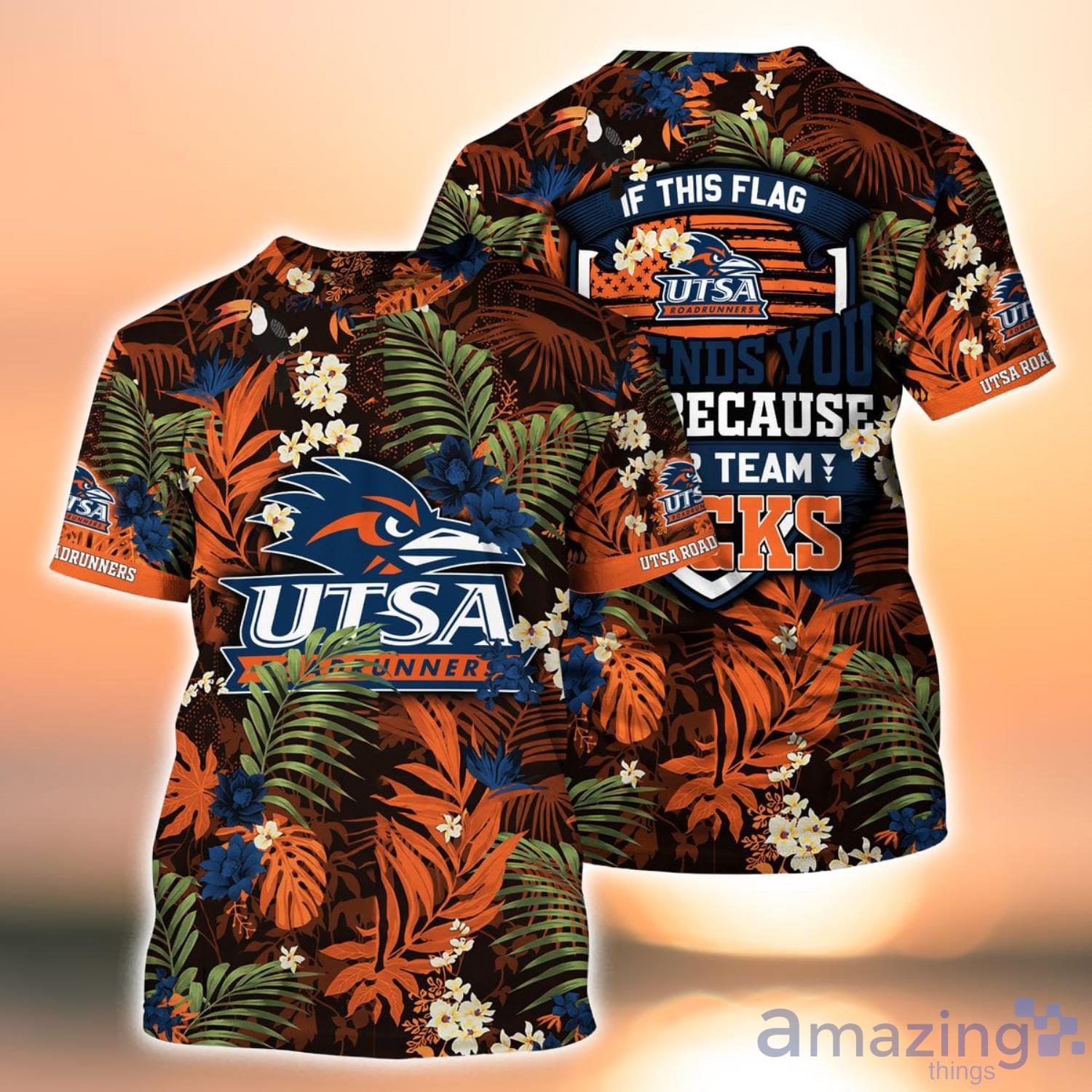  UTSA Roadrunners Summer Hawaiian 3D T-Shirt Product Photo 1