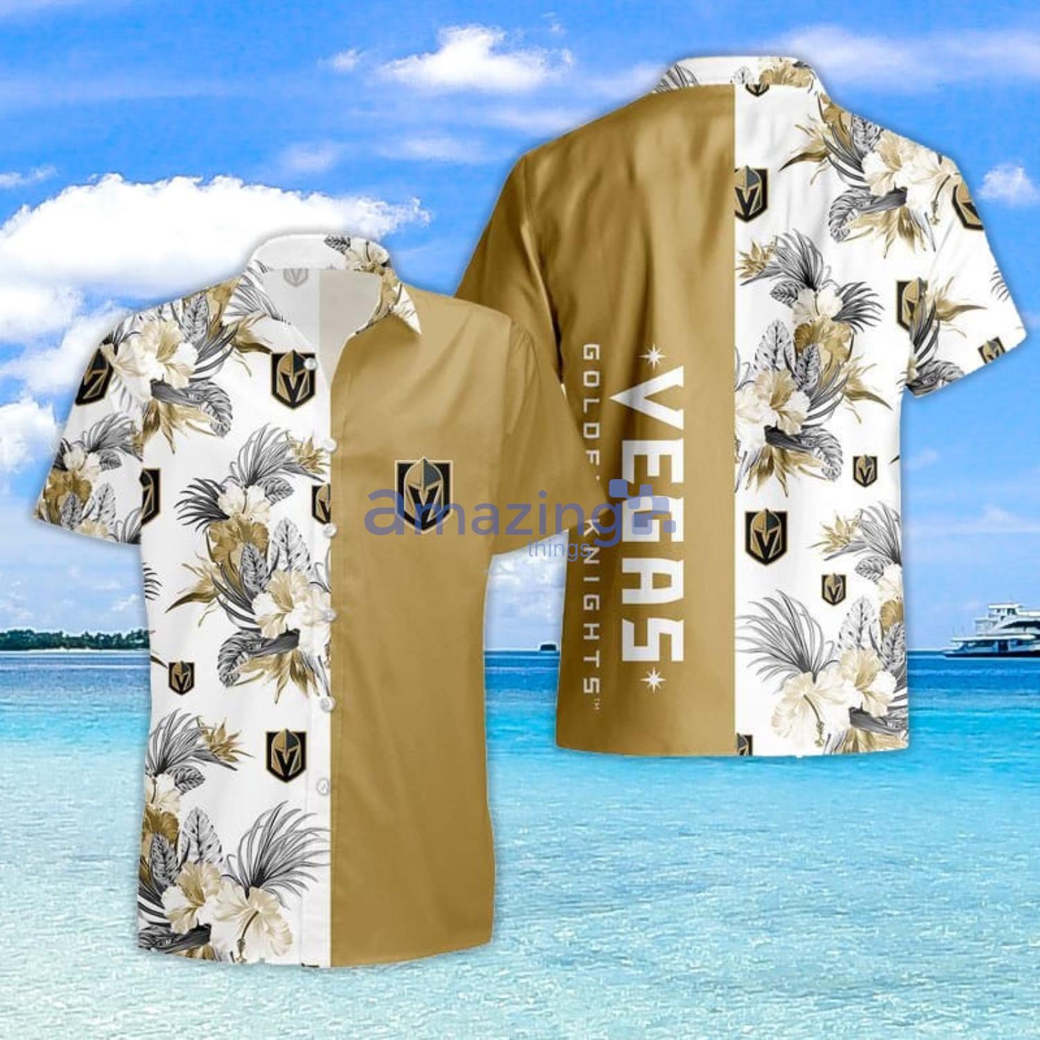 Vegas Golden Knights Tropical Pattern For Fans Hawaiian Shirt and Short Product Photo 1