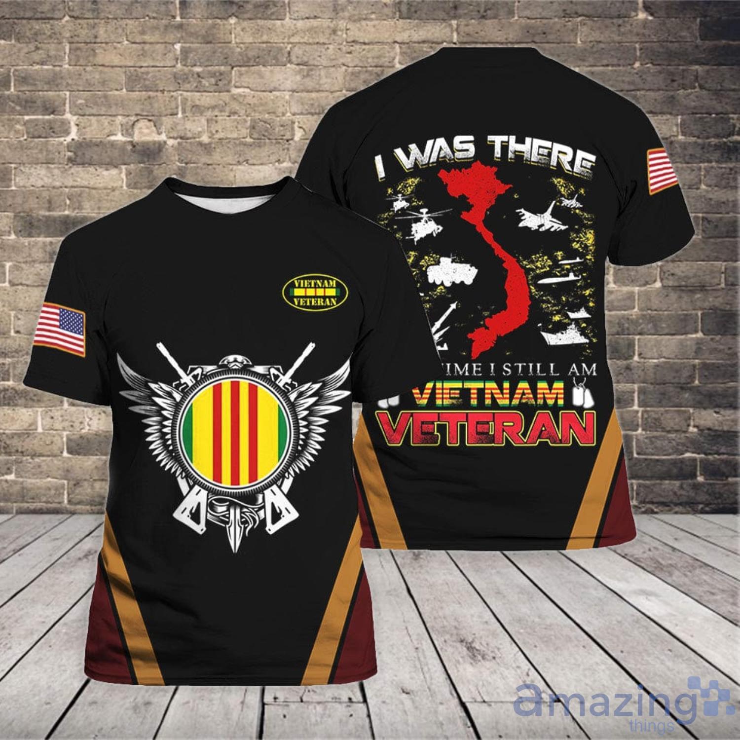 Vietnam Veteran Blak 3D T-Shirt Product Photo 1
