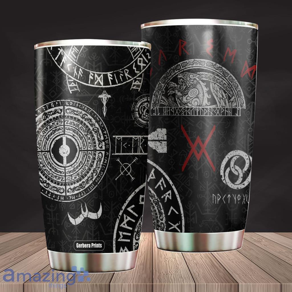 Vikings Tattoo Style Stainless Steel Tumbler - Vikings Tattoo Style Stainless Steel Tumbler