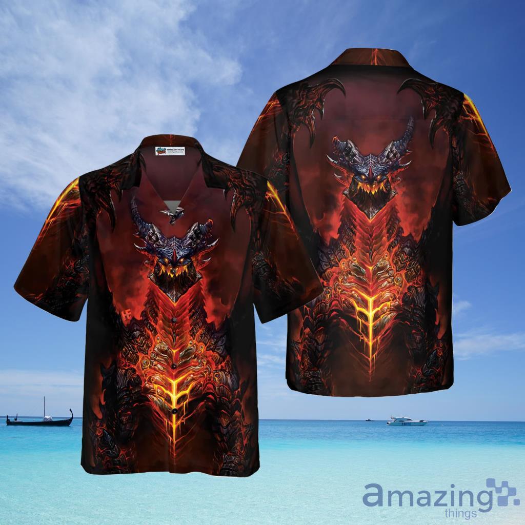 Volcanic Dragon Chest Hawaiian Shirt For Men And Women - Volcanic Dragon Chest Hawaiian Shirt For Men And Women