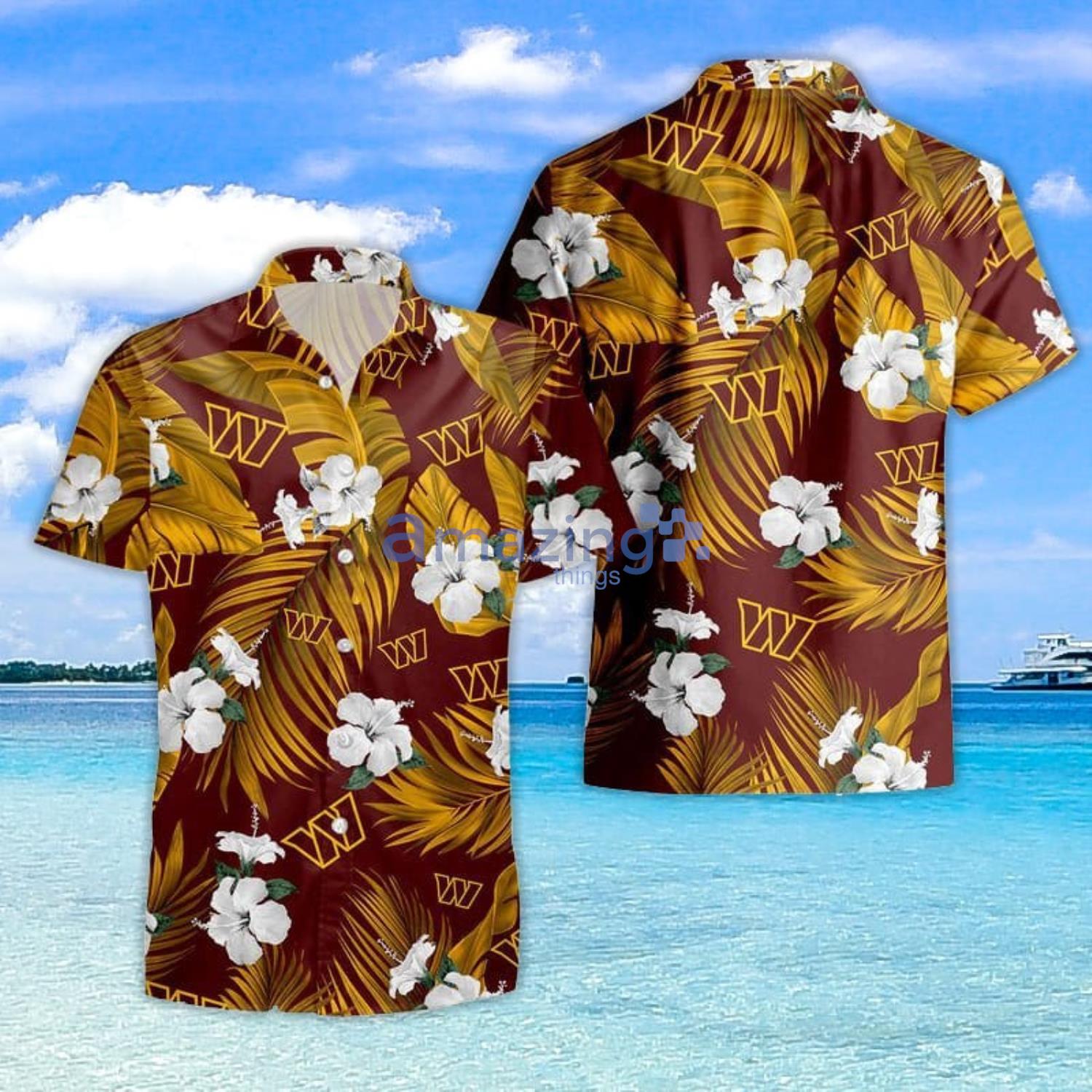 Washington Commanders Hawaiian Shirt Washington Commanders Brown