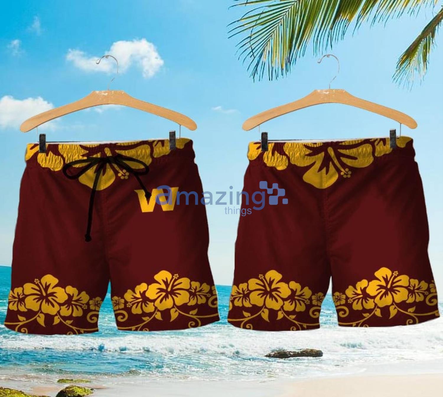 Washington Football Team Lilo And Stitch Hawaiian Shirt And Shorts image Washington Football Team Lilo And Stitch Hawaiian Shirt And Shorts Product Photo 2