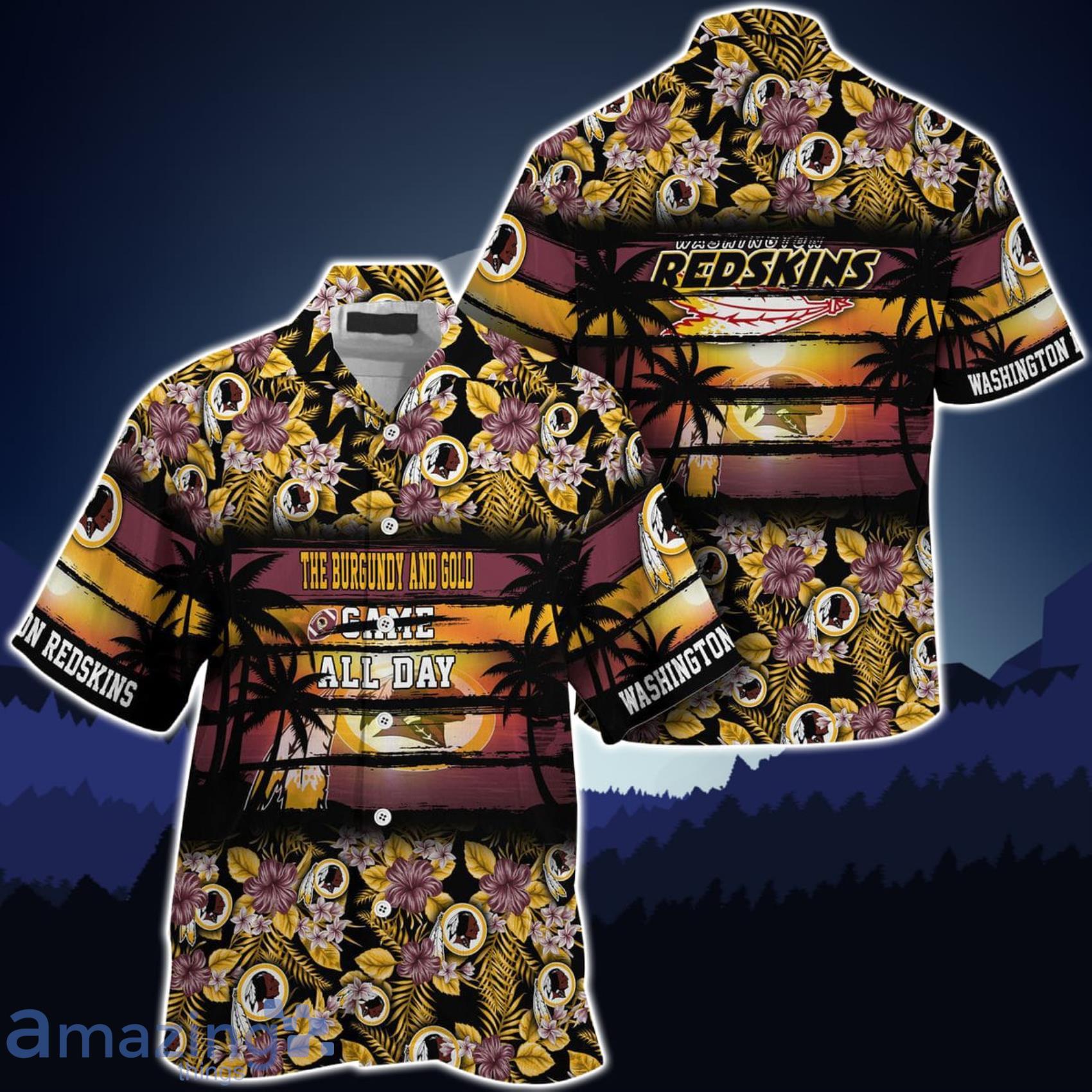 Washington Redskins NFL Came All Day Flower Hawaiian Shirt Product Photo 1