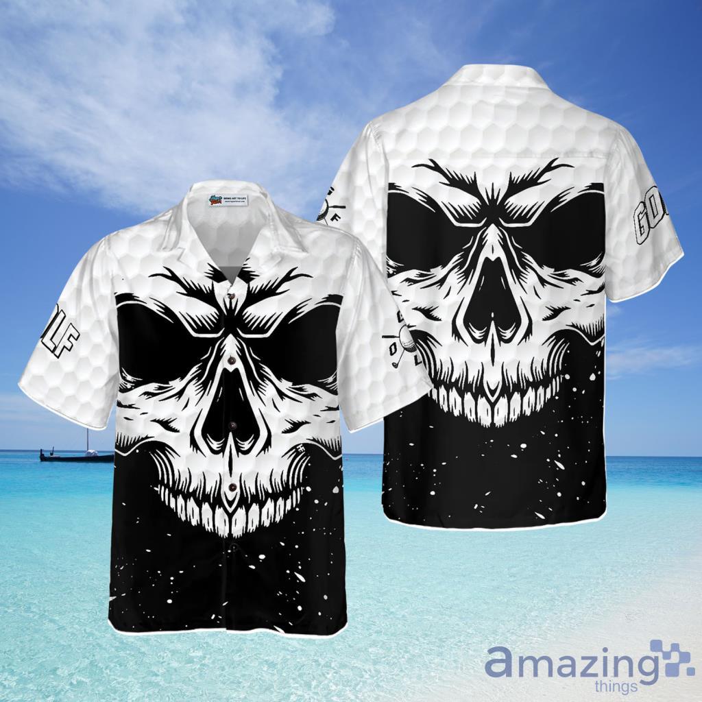 White Skull Golf Hawaiian Shirt For Men And Women - White Skull Golf Hawaiian Shirt For Men And Women
