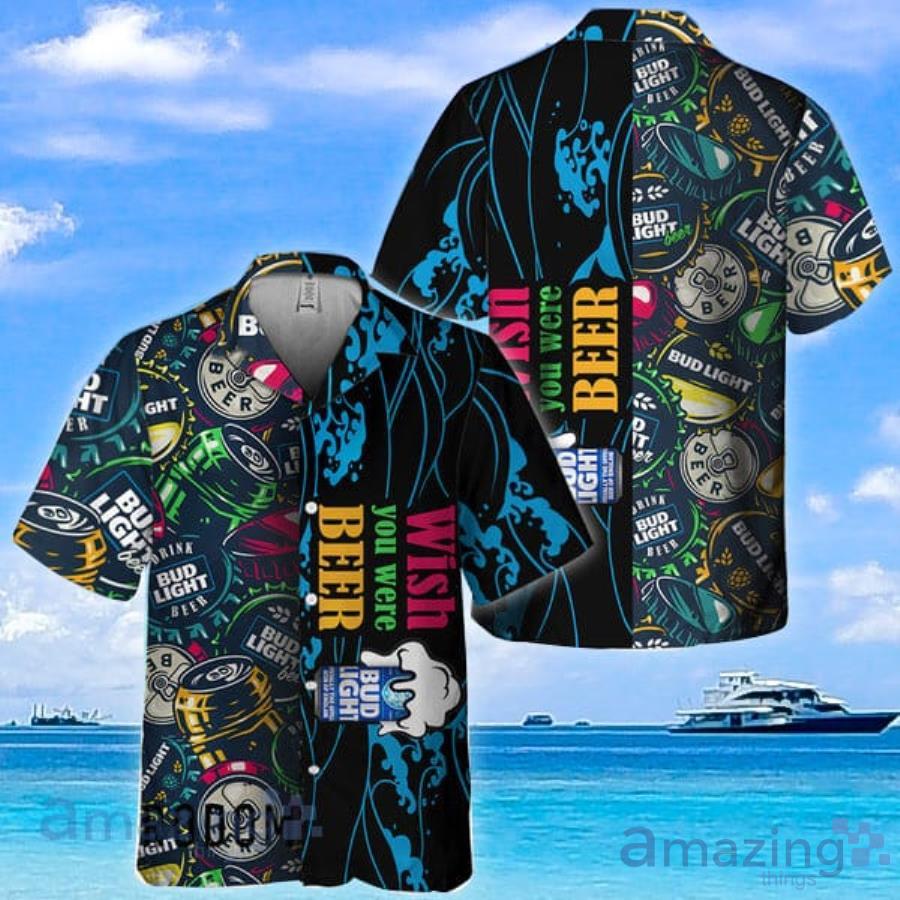 Wish You Were Beer Bud Light Hawaiian Shirt For Men And Women Product Photo 1