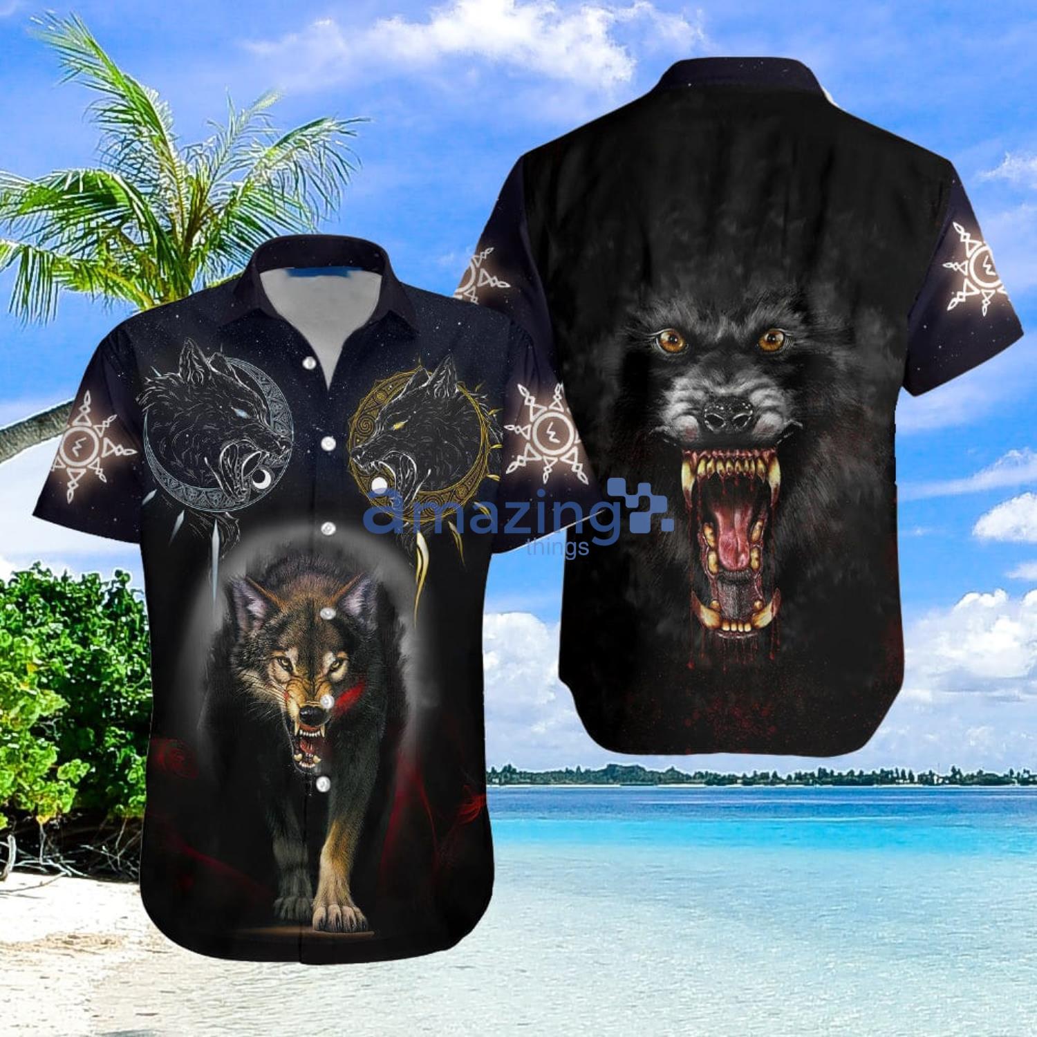 Wolf Aloha Gift For Summer Hawaiian Shirt Men And Women Product Photo 1