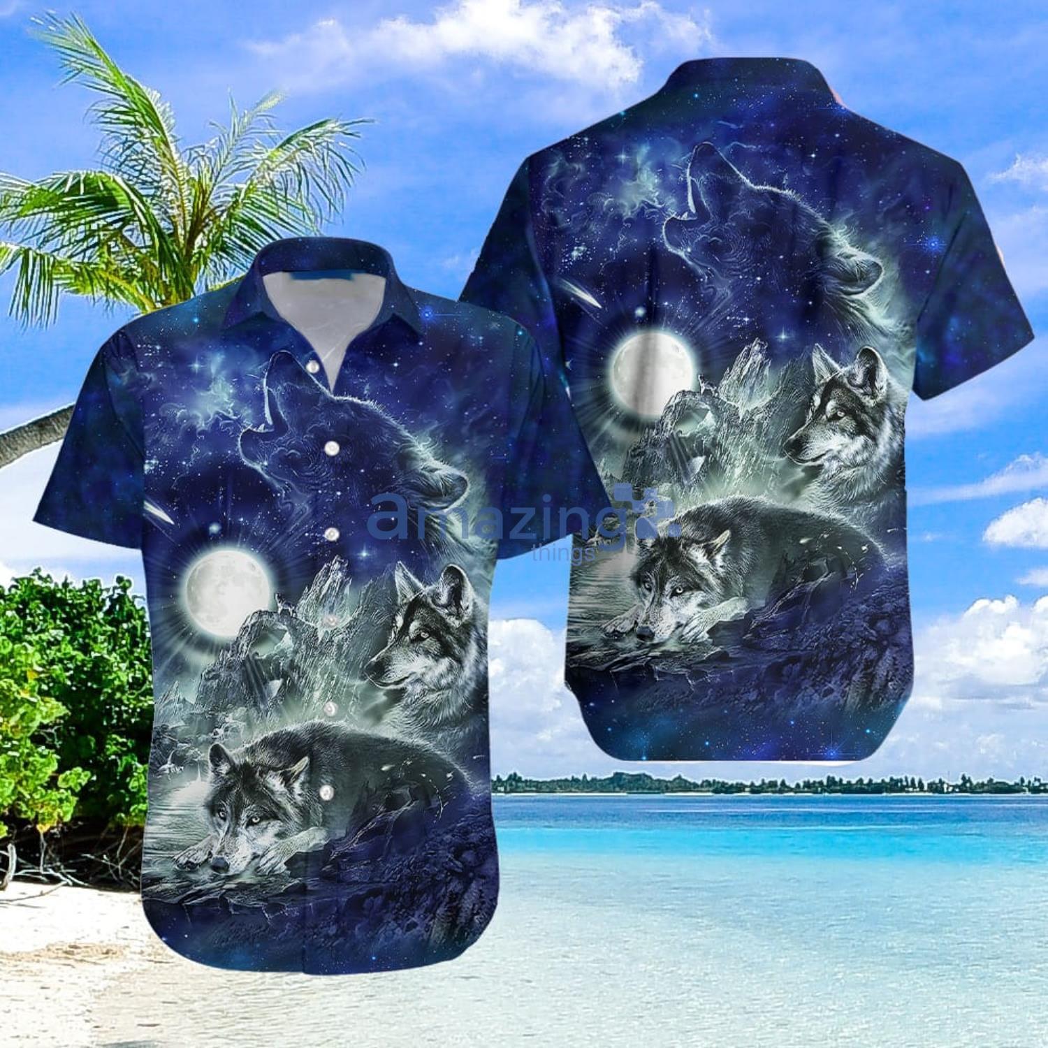 Wolf Moon Aloha Gift For Summer Hawaiian Shirt Men And Women Product Photo 1