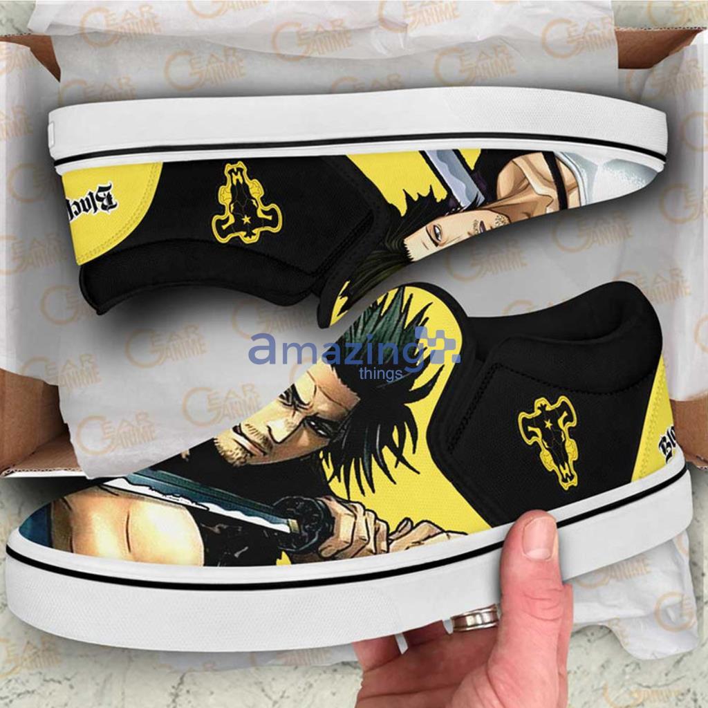 Yami Sukehiro Custom Anime Black Clover Slip On Sneakers Shoes - Yami Sukehiro Custom Anime Black Clover Slip On Sneakers Shoes