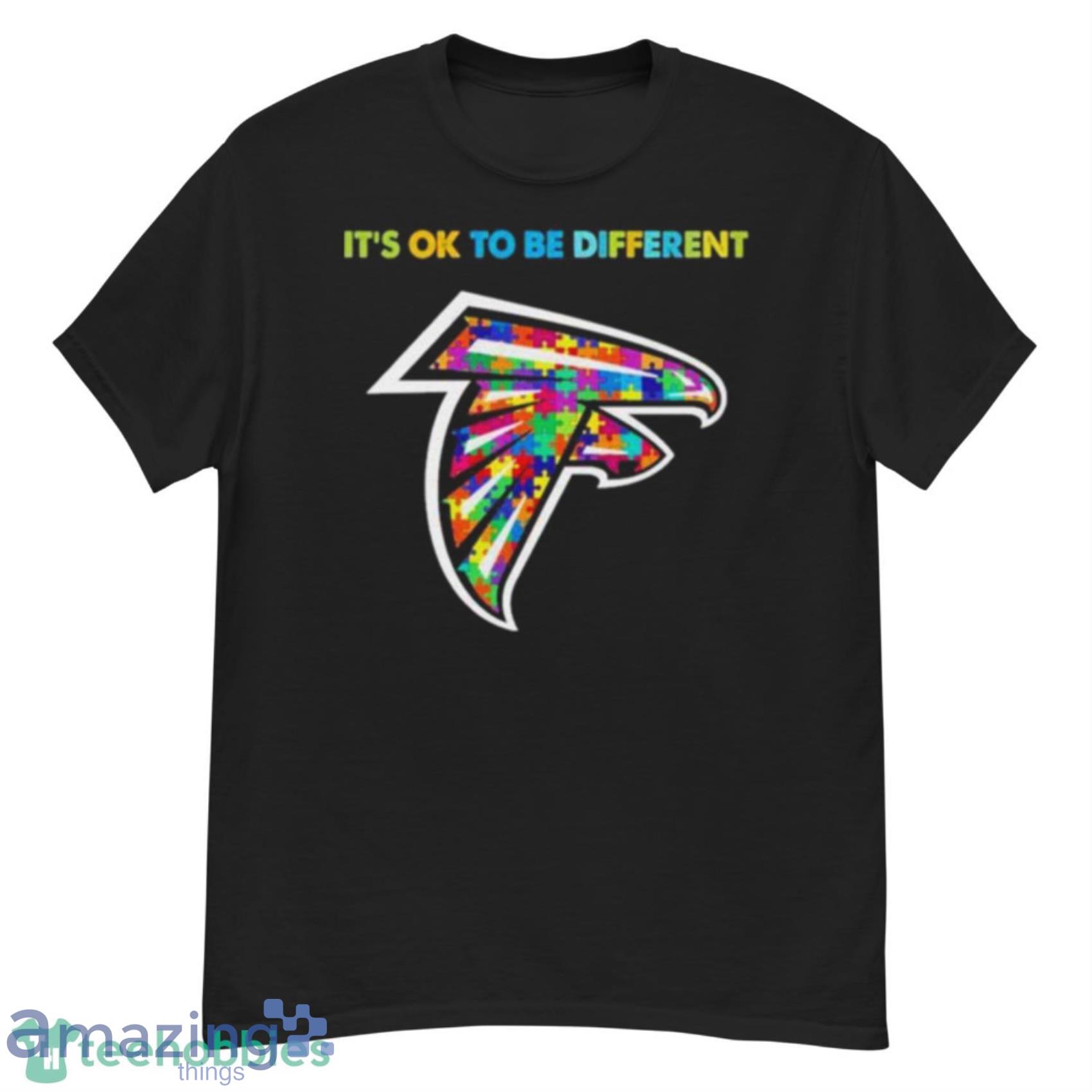 2023 Atlanta Falcons Autism It’s ok to be different shirt Product Photo 1