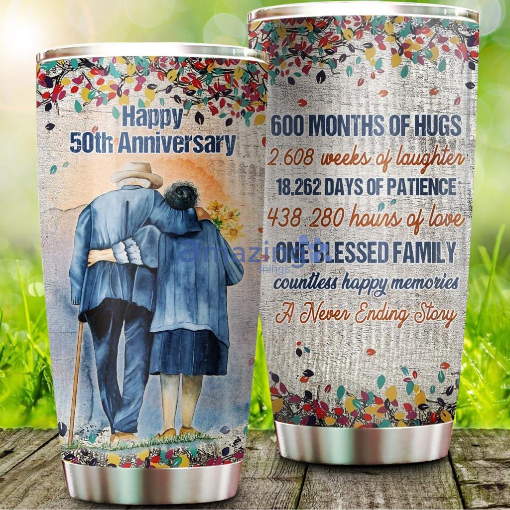 50 Years Of Marriage Tree Colorful - 50 Years Of Marriage Tree Colorful 20Oz Tumbler_2335