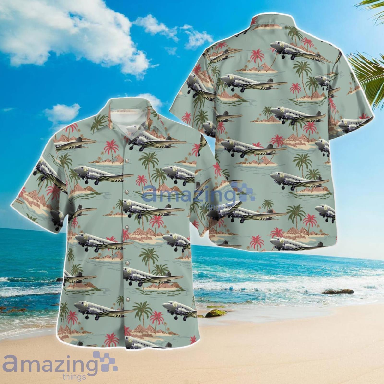 82nd Airborne Division War Memorial Museum Douglas C-47 Skytrain Summer Gift Hawaiian Shirt Product Photo 1