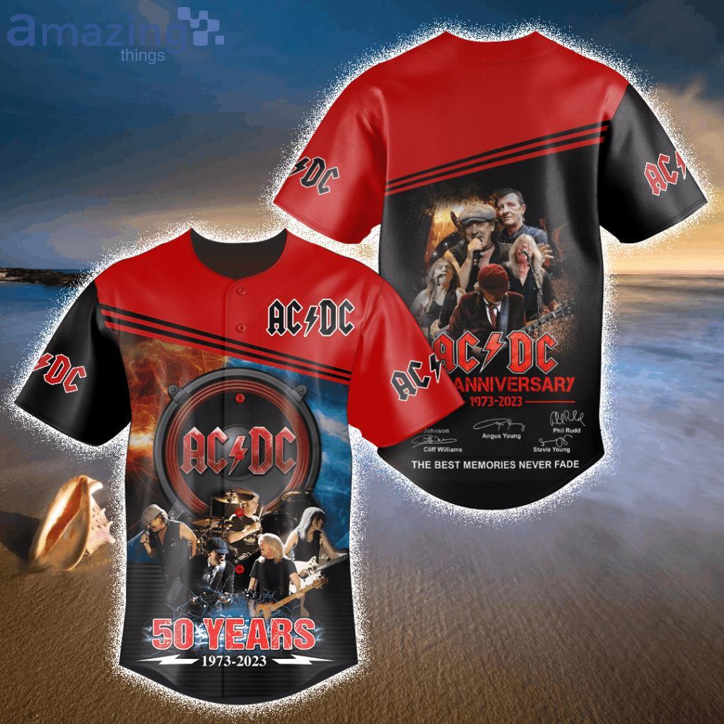 ACDC Band Rock Music 3D Apparels Vintage Baseball Jersey Shirt