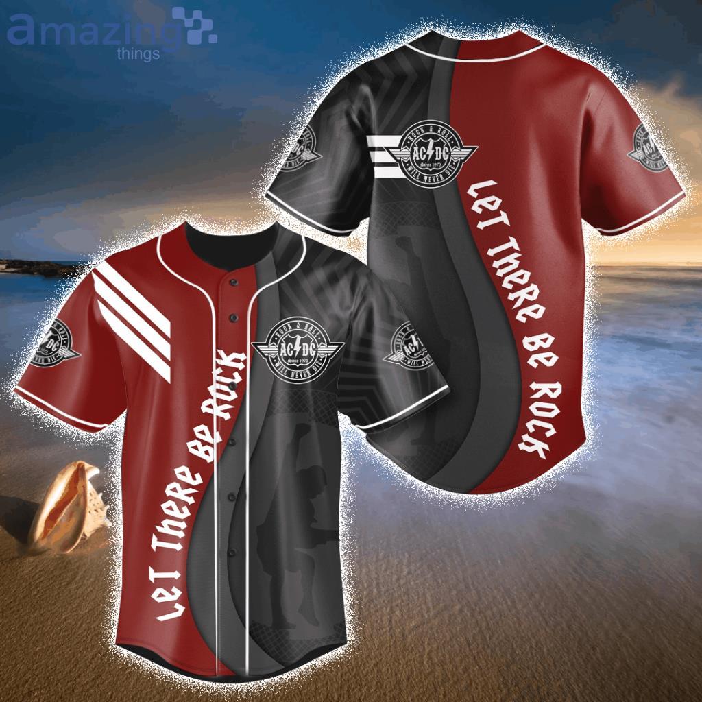 ACDC Band Rock Music 3D Apparels Vintage Baseball Jersey Shirt