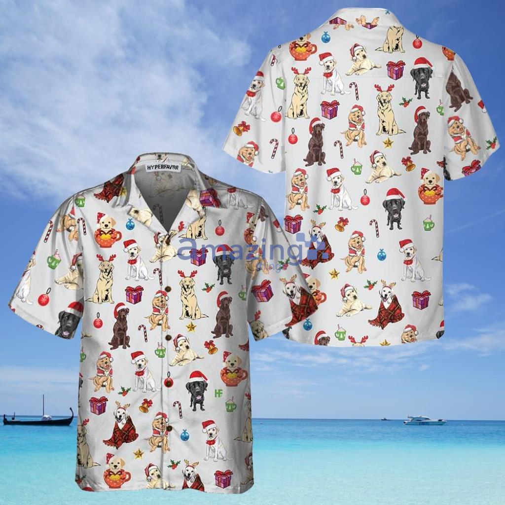 Adorable Labrador Retriever For Christmas Hawaiian Shirt - Adorable Labrador Retriever For Christmas Hawaiian Shirt