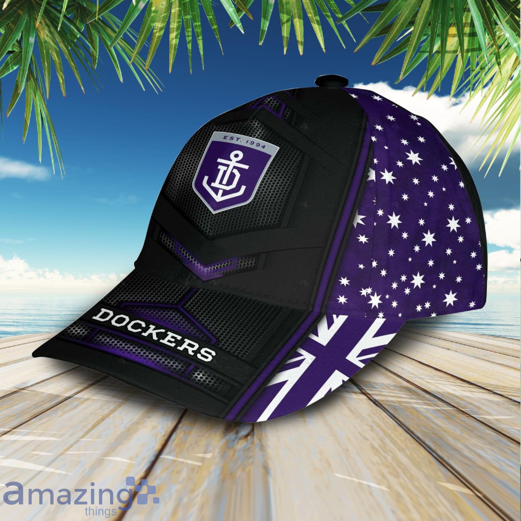 AFL Fremantle Dockers And Logo Symbol Printed 3D Cap image AFL Fremantle Dockers And Logo Symbol Printed 3D Cap Product Photo 3