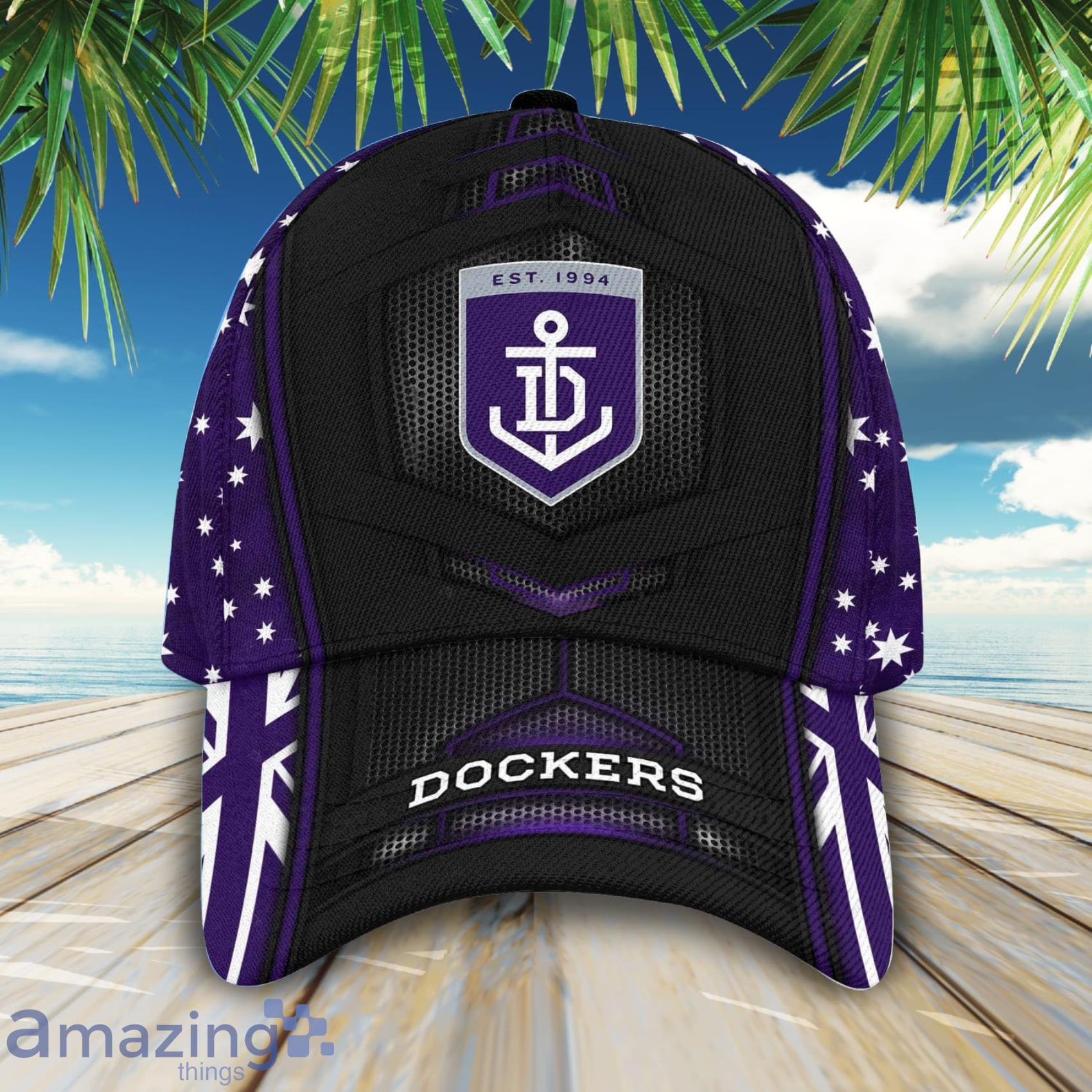 AFL Fremantle Dockers And Logo Symbol Printed 3D Cap Product Photo 1 AFL Fremantle Dockers And Logo Symbol Printed 3D Cap Product Photo 1