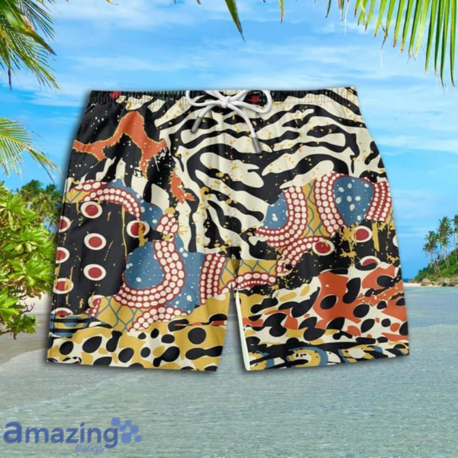 African Patchwork Short Sleeve Hawaiian Shirt And Short Product Photo 1