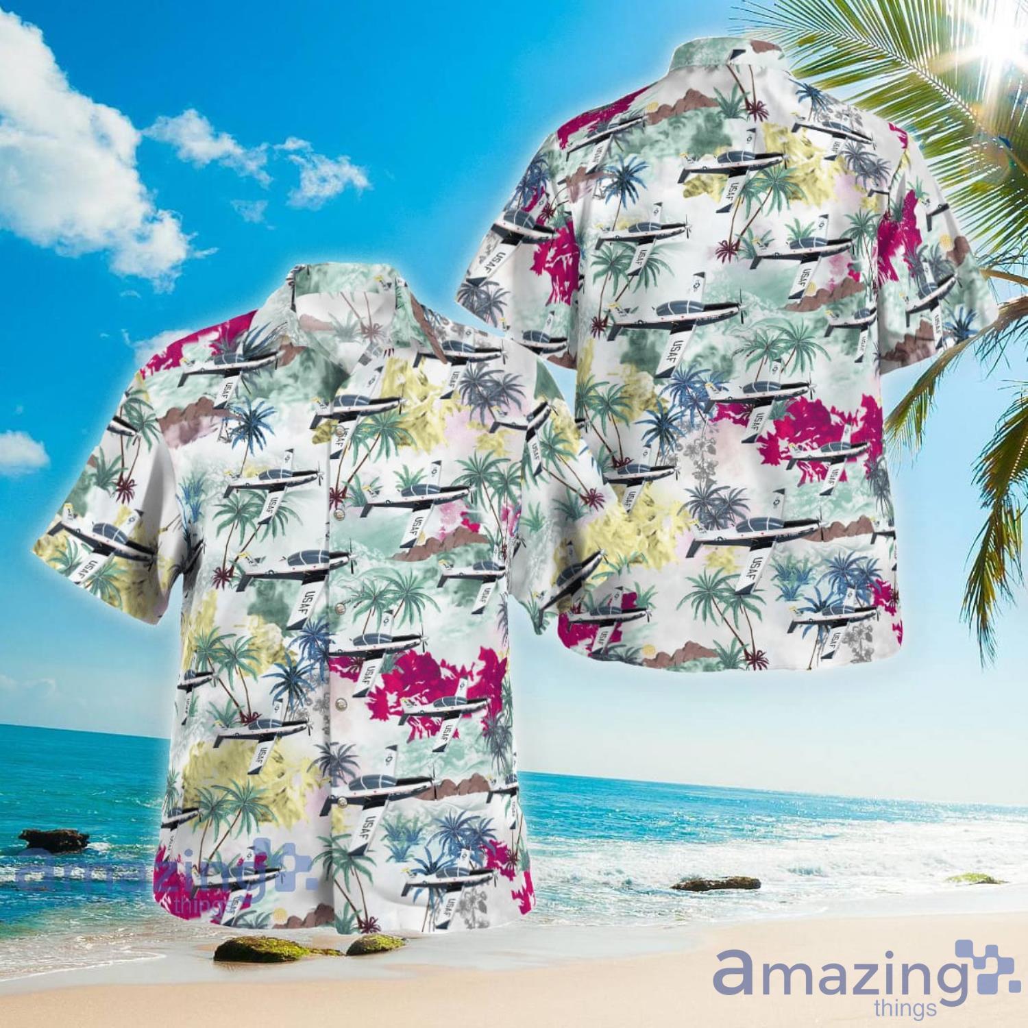 Air Force 5th Flying Training Squadron Beechcraft T-6A Texan II Hawaiian Shirt Aloha Summer Gift For Men And Women Product Photo 1