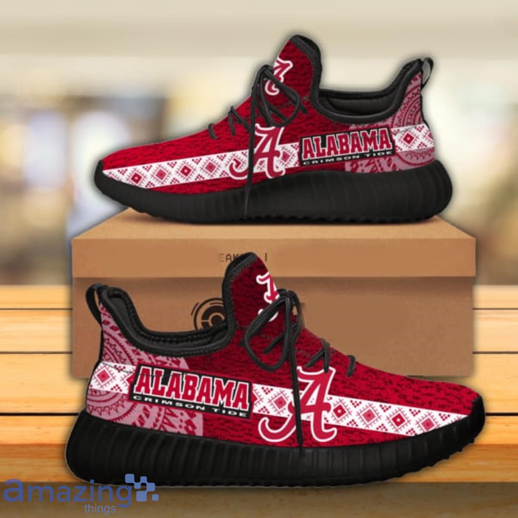 Alabama Crimson Tide Football NCAA Teams football Black Reze Shoes For Fans Product Photo 1