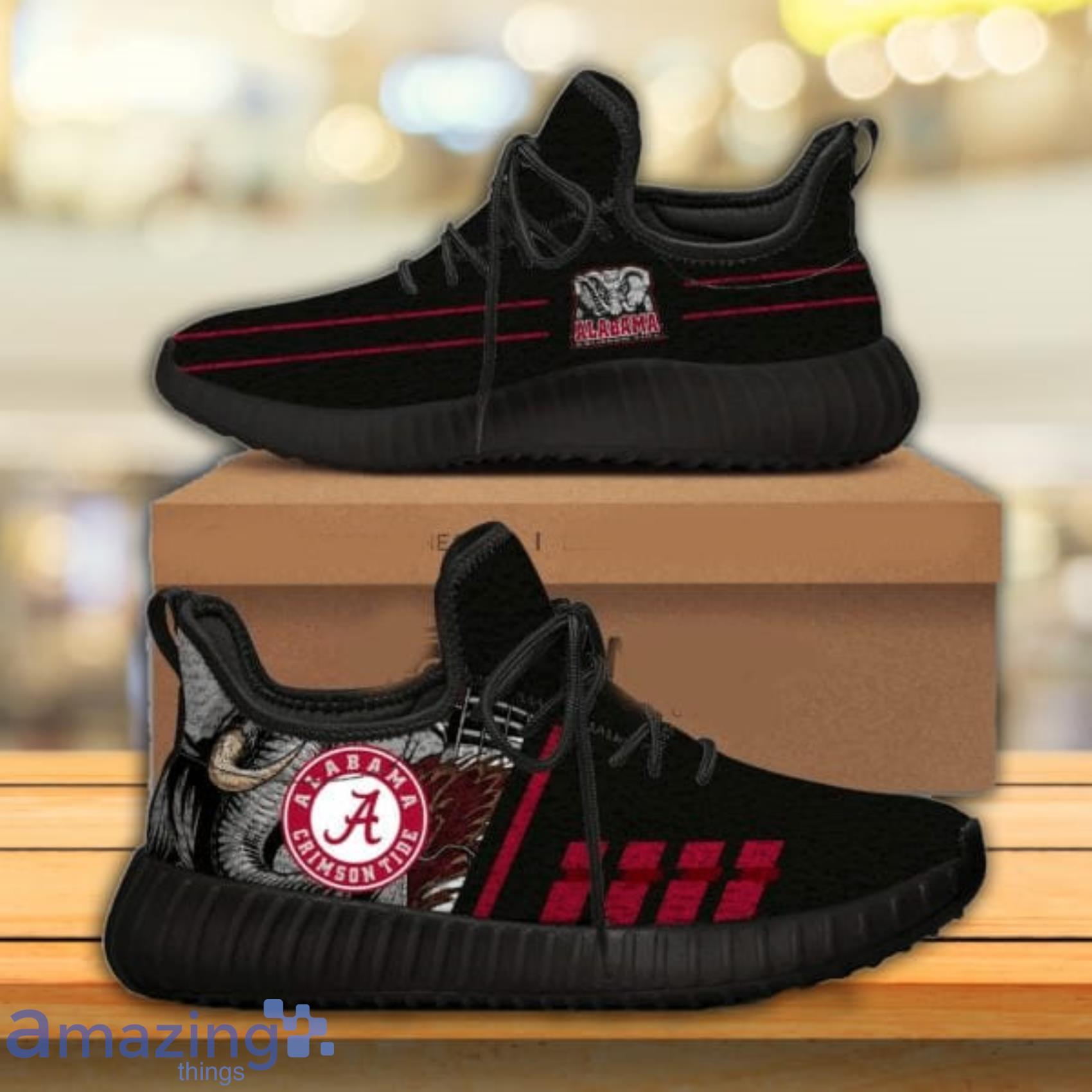 Alabama Crimson Tide Football NCAA Teams Football Black Running Walking Shoes Reze Sneakers Product Photo 1