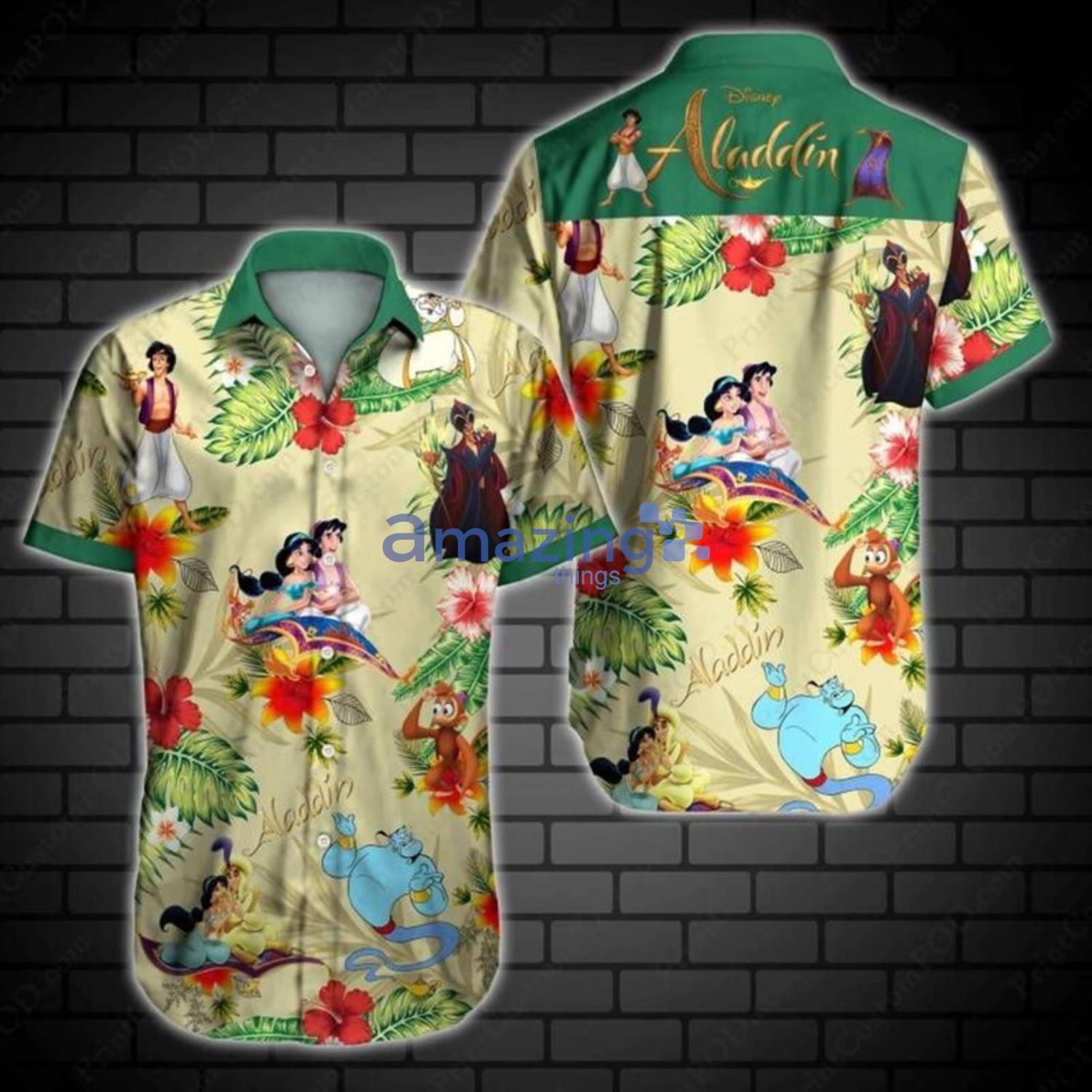 Aladdin Hawaiian Shirt Aladdin And Jasmine Summer Hawaiian Shirt For Men And Women Product Photo 1
