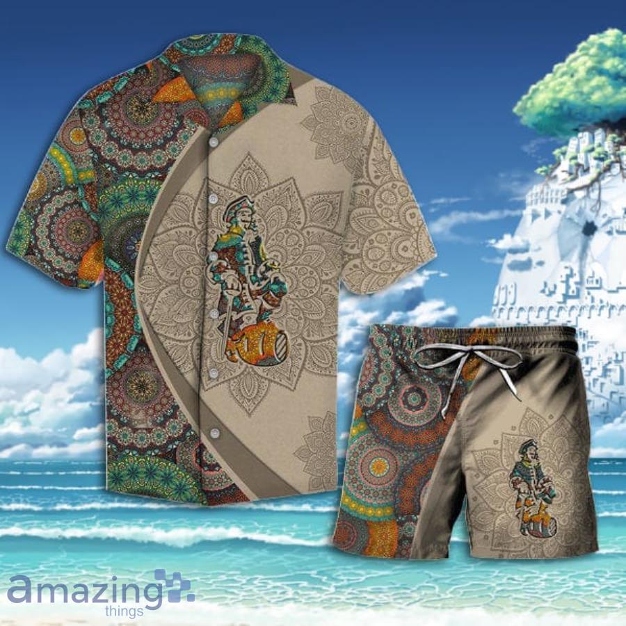 Aloha Mandala Captain Morgan Short Sleeve Hawaiian Shirt And Short Product Photo 1