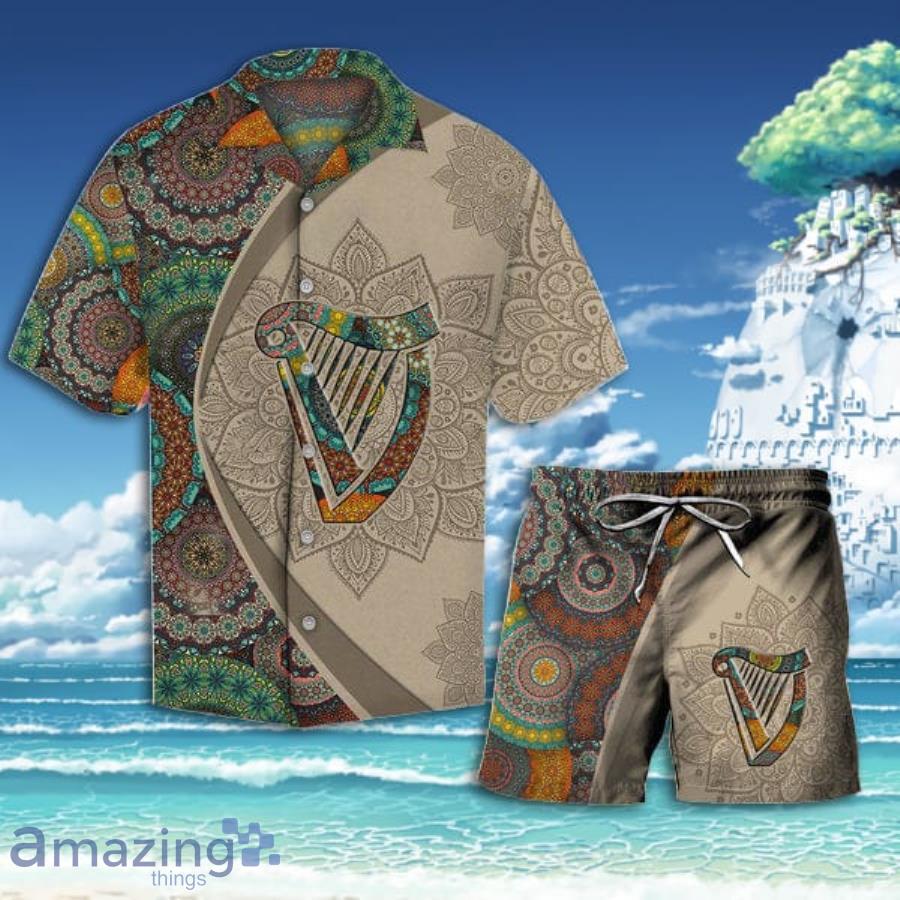 Aloha Mandala Guinness Beer Short Sleeve Hawaiian Shirt And Short Product Photo 1
