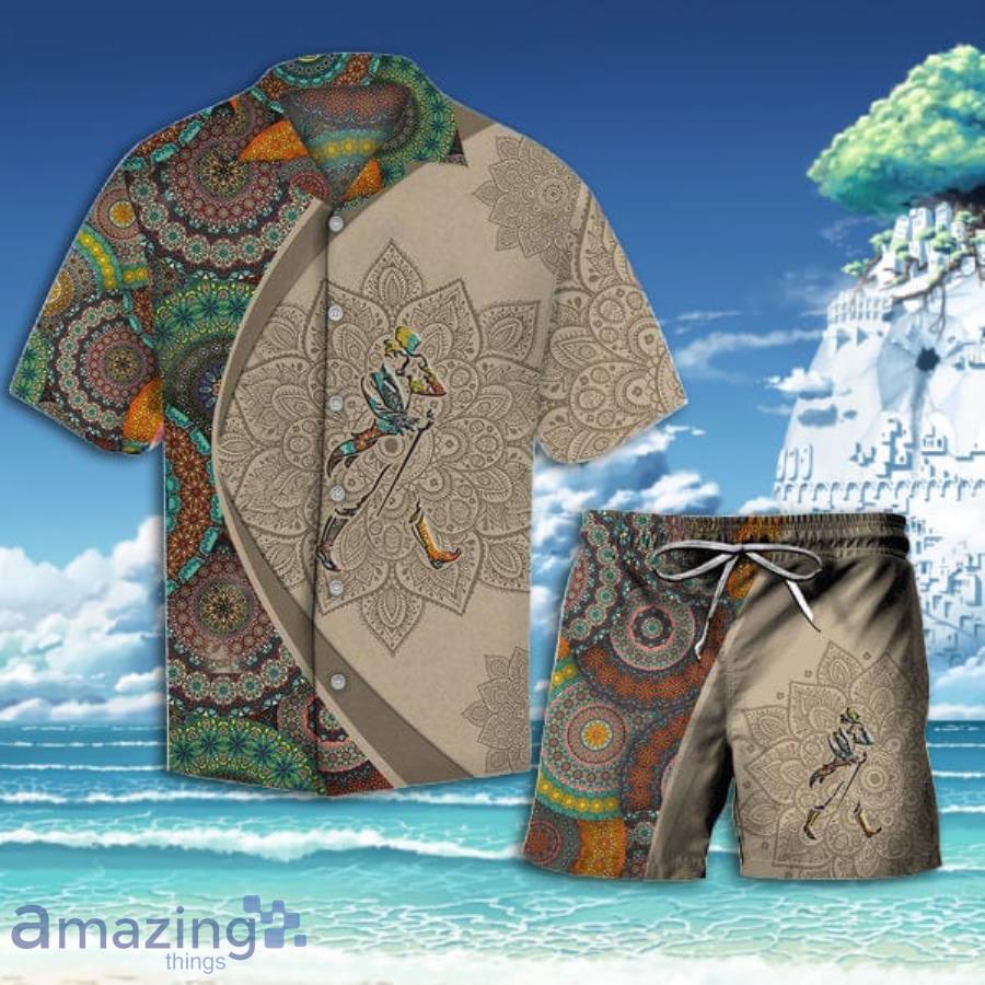 Aloha Mandala Johnnie Walker Short Sleeve Hawaiian Shirt And Short Product Photo 1
