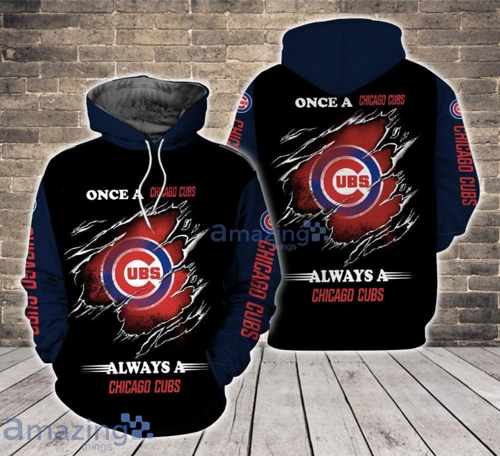 Chicago Cubs New All Over Print3d Hoodie Zipper - T-shirts Low Price