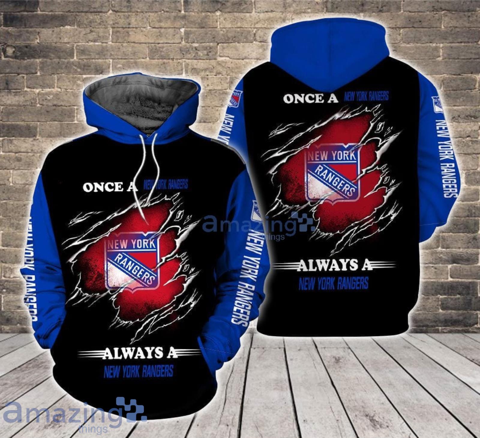 Always a New York Rangers All Over Print 3D Hoodie For Sport Fans Product Photo 1