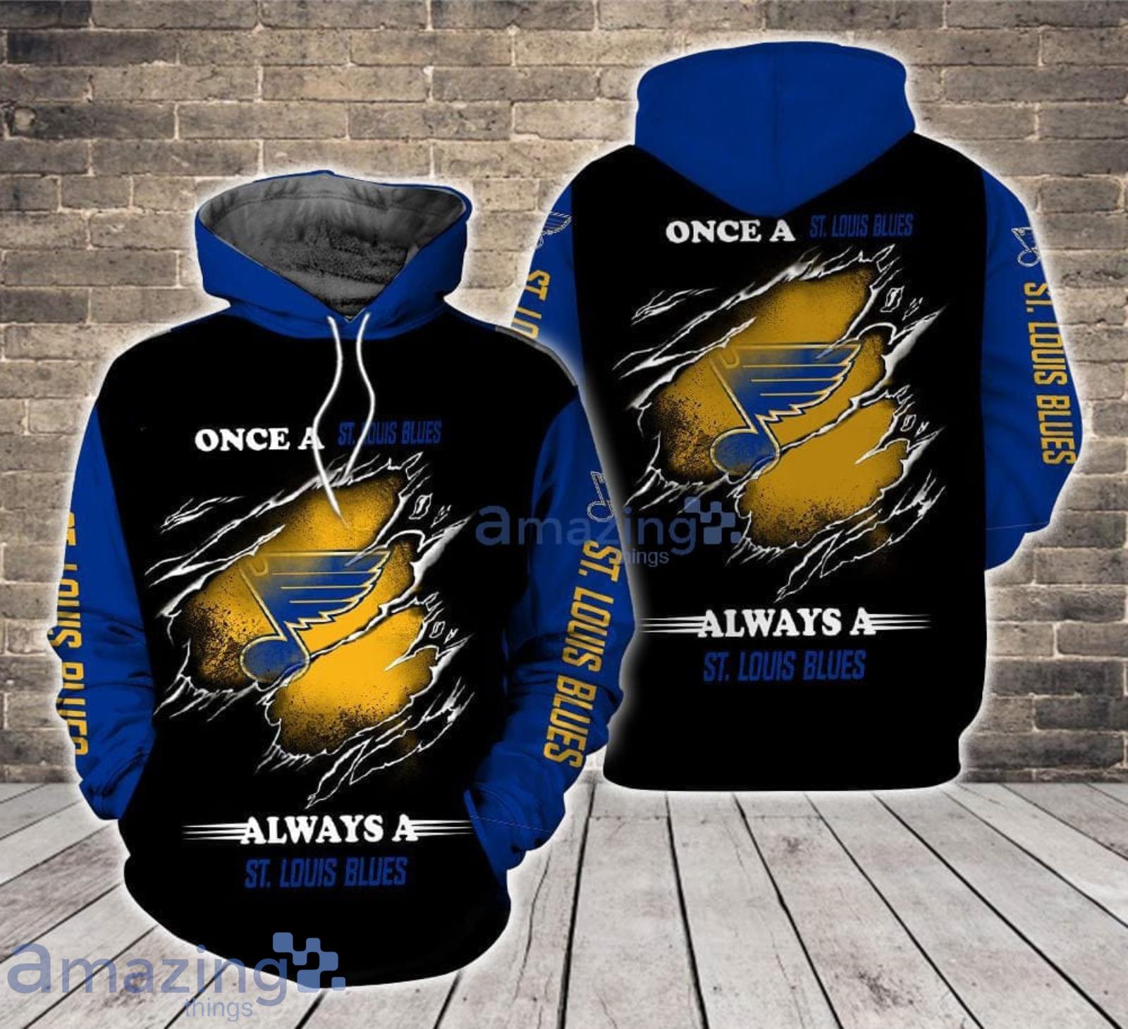 Always a St. Louis Blues All Over Print 3D Hoodie For Sport Fans Product Photo 1