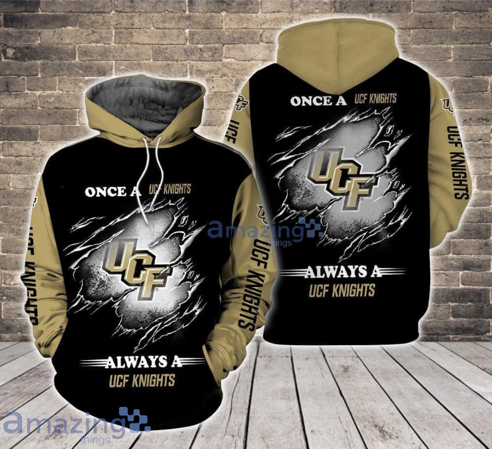 Always a UCF Knights All Over Print 3D Hoodie For Sport Fans Product Photo 1