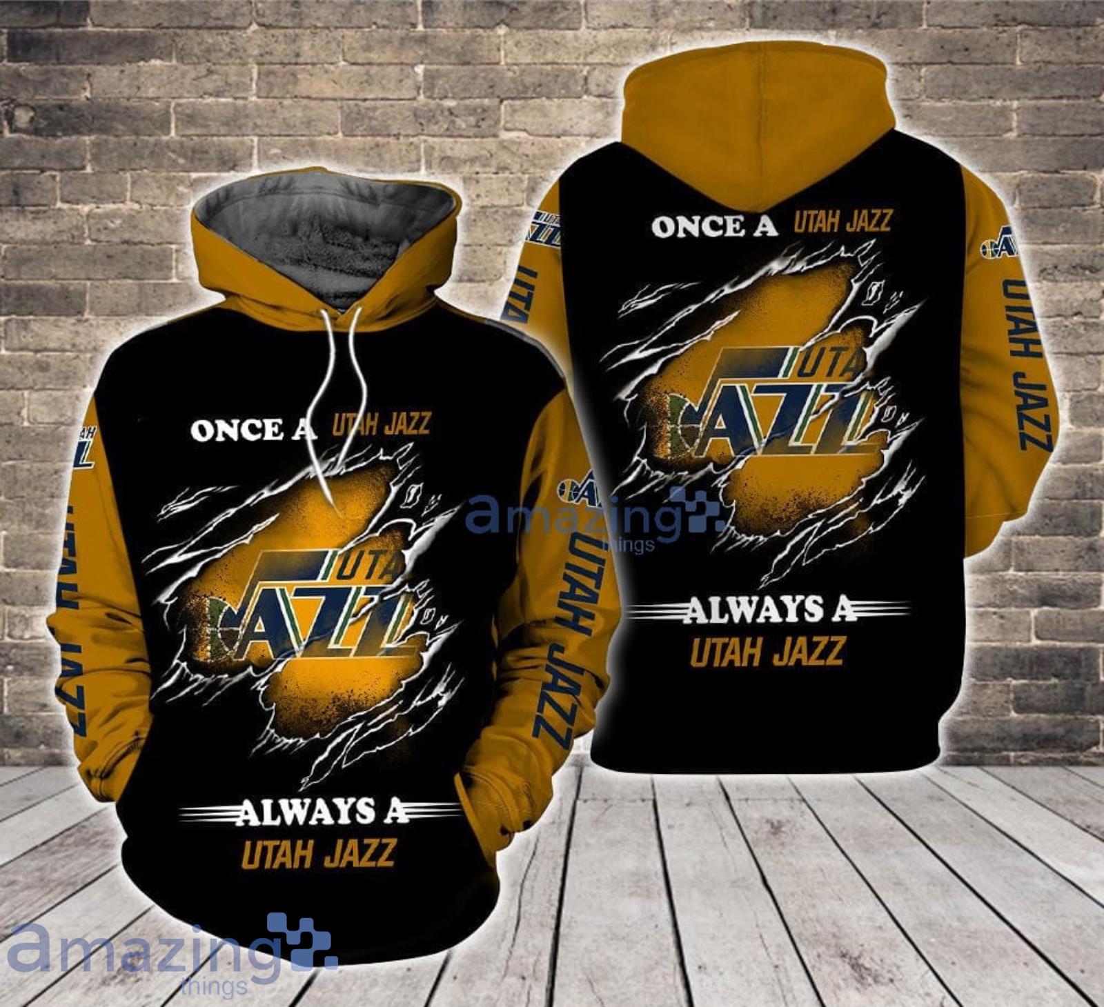 Always a Utah Jazz All Over Print 3D Hoodie For Sport Fans Product Photo 1