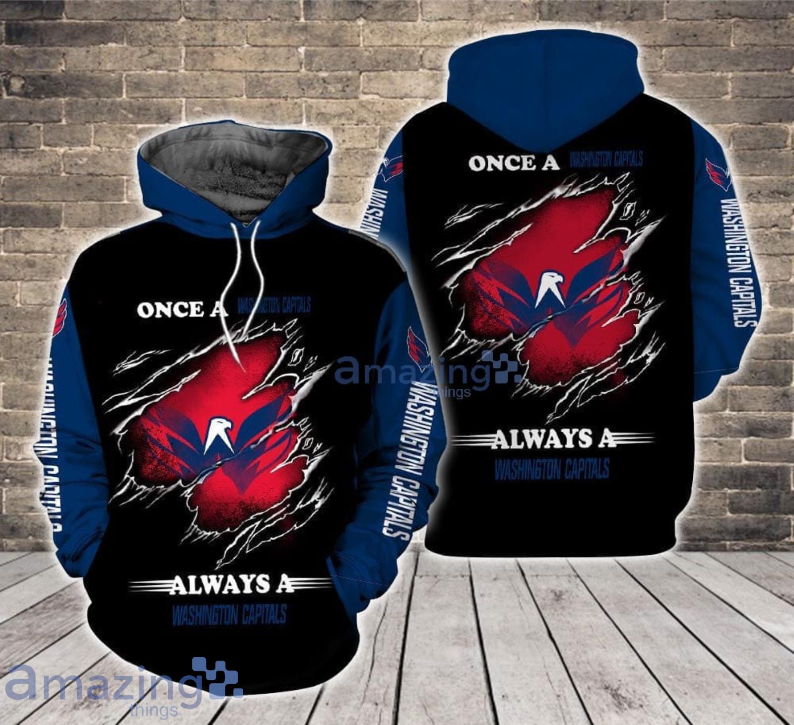 Always a Washington Capitals All Over Print 3D Hoodie For Sport Fans Product Photo 1