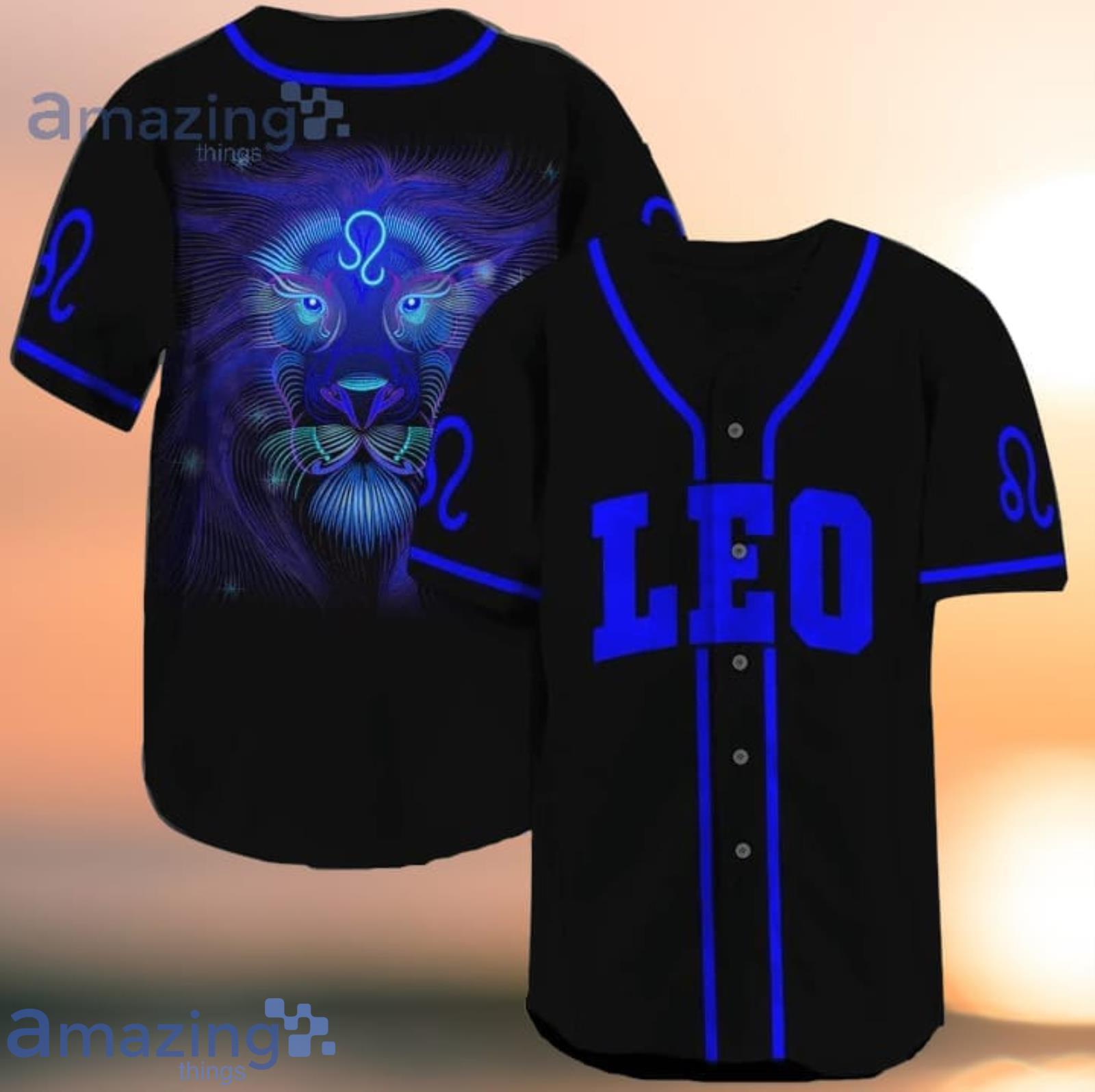 Amazing Zodiac Mystery Leo Navy Baseball Jersey Shirt Product Photo 1