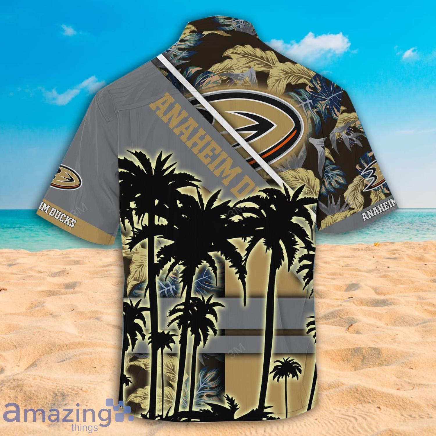 Anaheim Ducks NHL Coconut Tree And Tropical Pattern Hawaiian Shirt And Shorts image Anaheim Ducks NHL Coconut Tree And Tropical Pattern Hawaiian Shirt And Shorts Product Photo 3