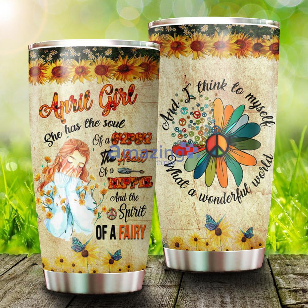 April Hippie Girl Stainless Steel Tumbler - April Hippie Girl Stainless Steel Tumbler
