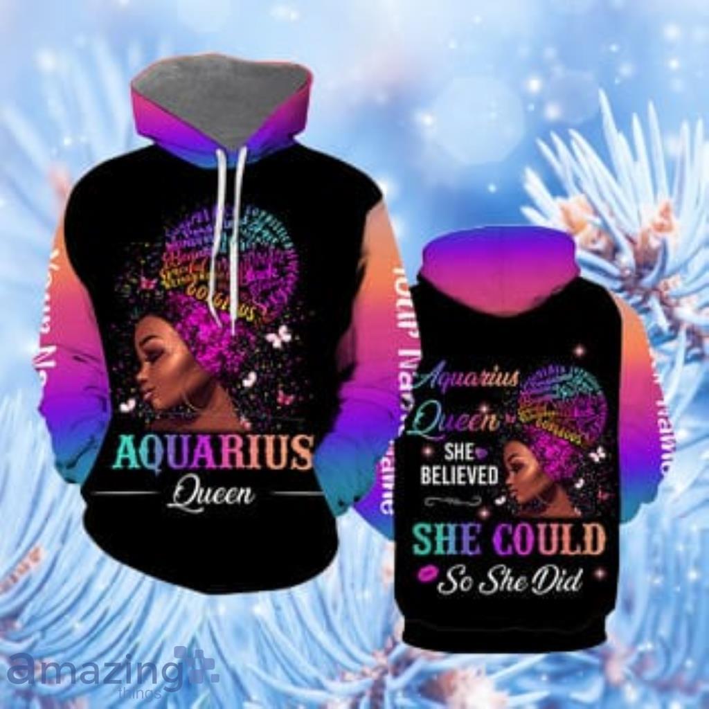 Aquarius Girl Custom Name Hoodie 3D - Aquarius Girl Custom Name All Over Print  For Men & Women  CN2426