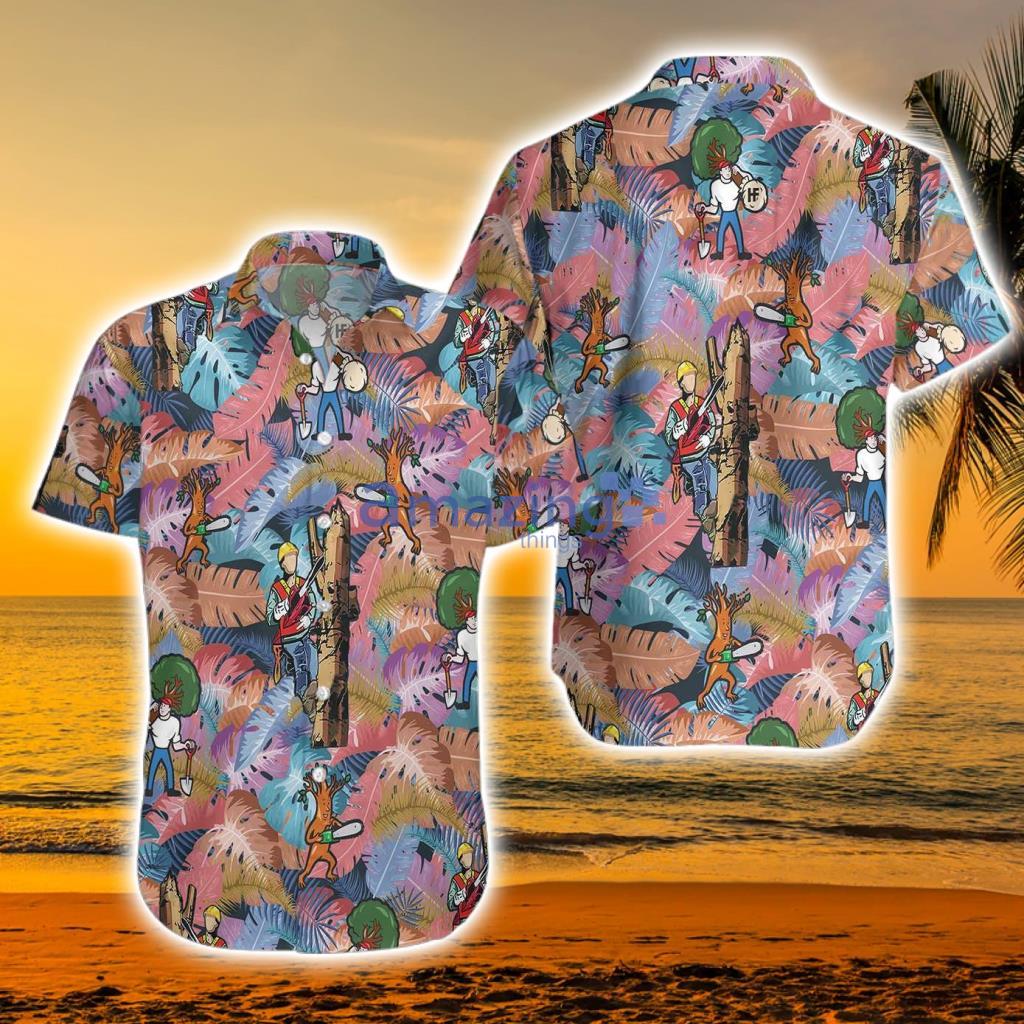 Arborist Proud Tropical Pattern Aloha Hawaiian Shirt - Arborist Proud Hawaiian Shirt, Tropical Pattern Aloha Shirt For Men & Women, Best Gift For Arborist, Husband, Wife, Boyfriend, Girlfriend_1586