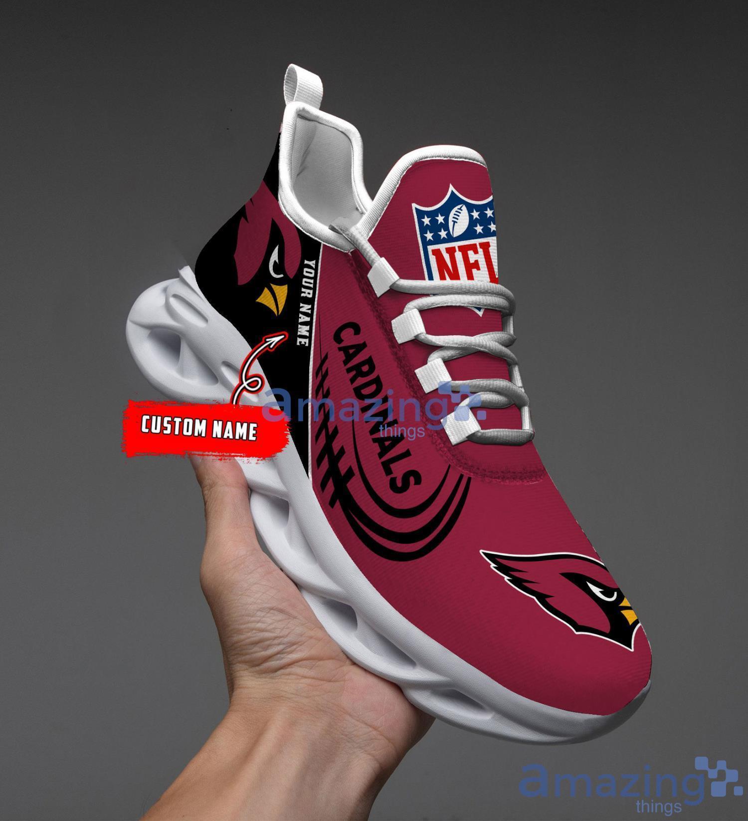 Custom Name Arizona Cardinals Pink All Over Printed Max Soul Shoes For Fans  Gift Men And Women New Sports Sneakers - Freedomdesign