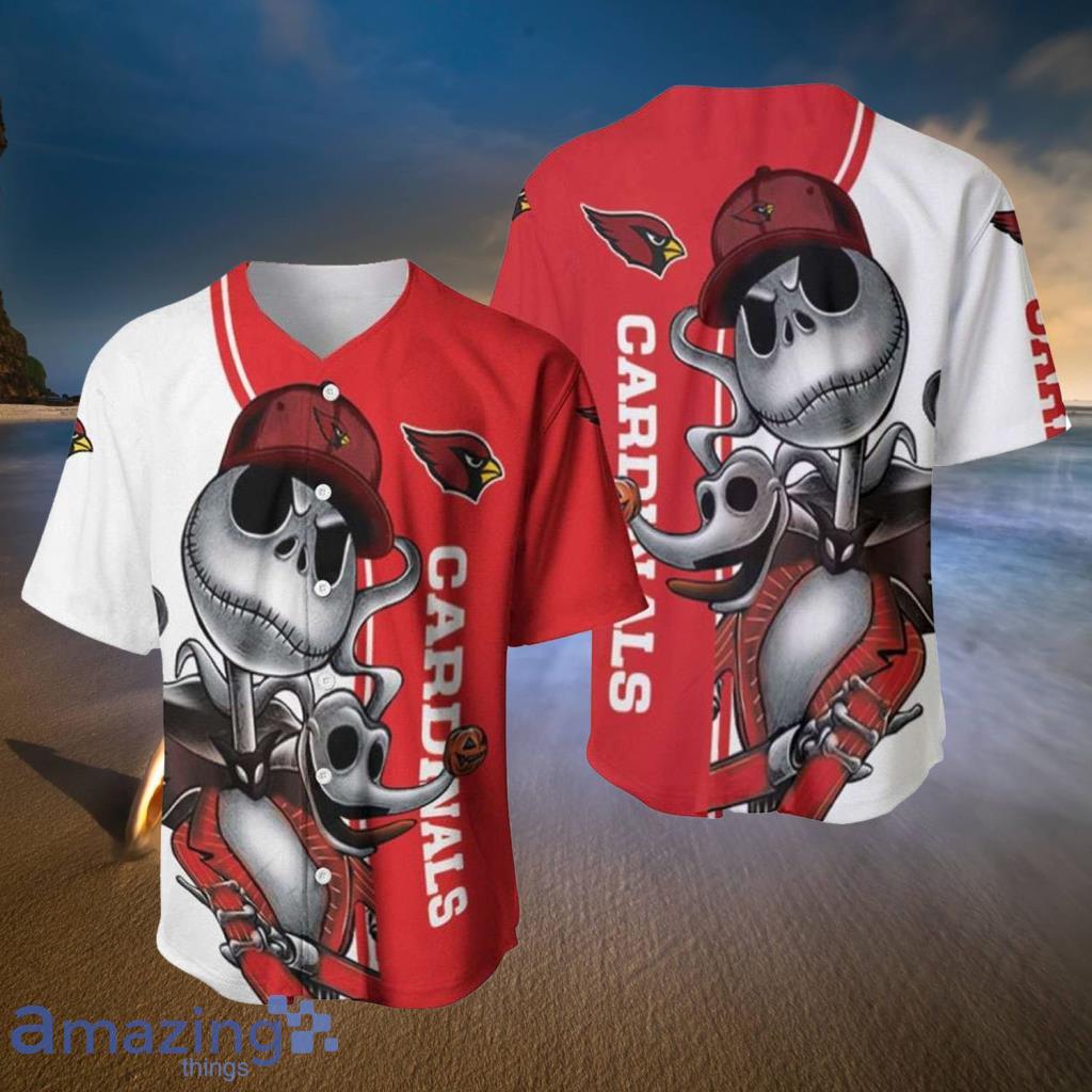 Arizona Cardinals NFL Jack Skellington And Zero Baseball Jerseys