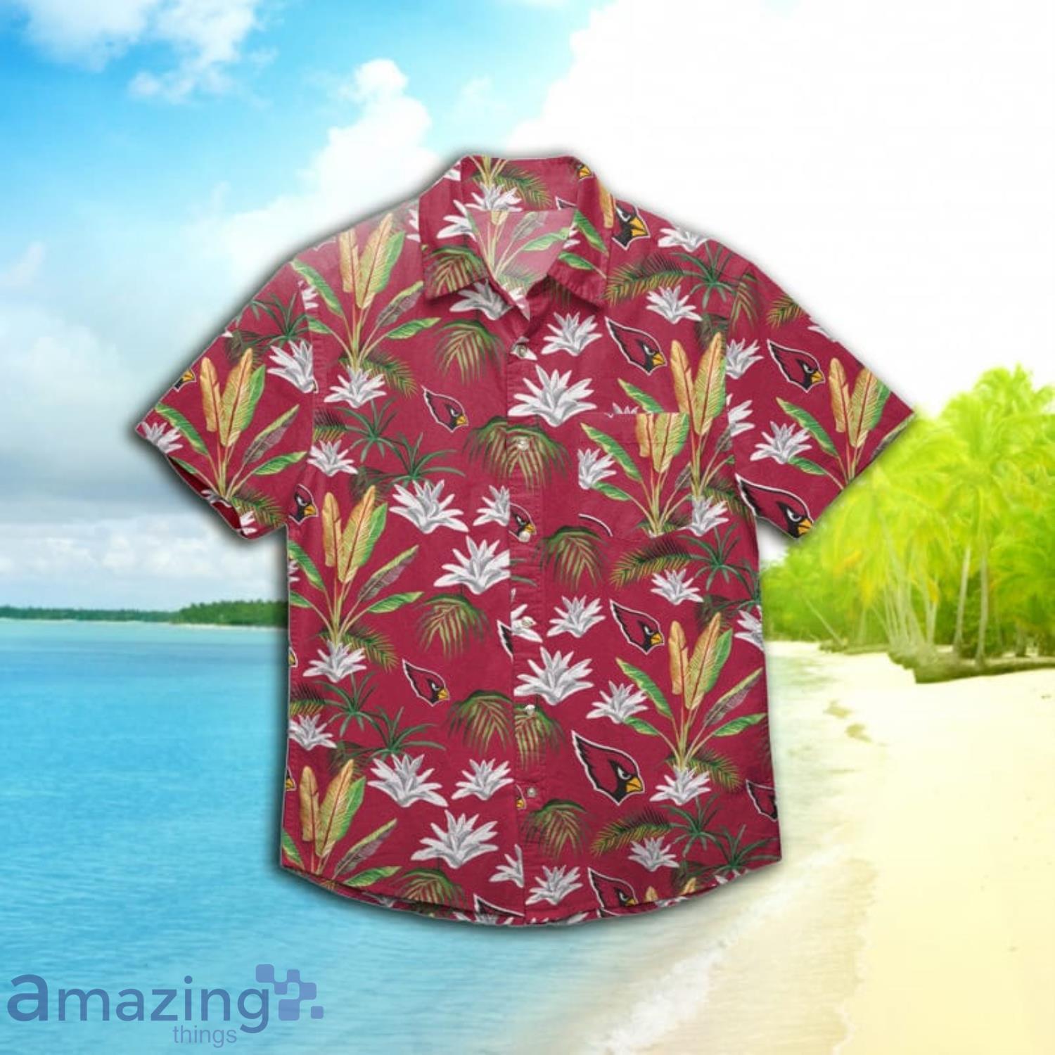 Arizona Cardinals Nfl Mens Victory Vacay Short Sleeve Hawaiian Shirt Product Photo 1
