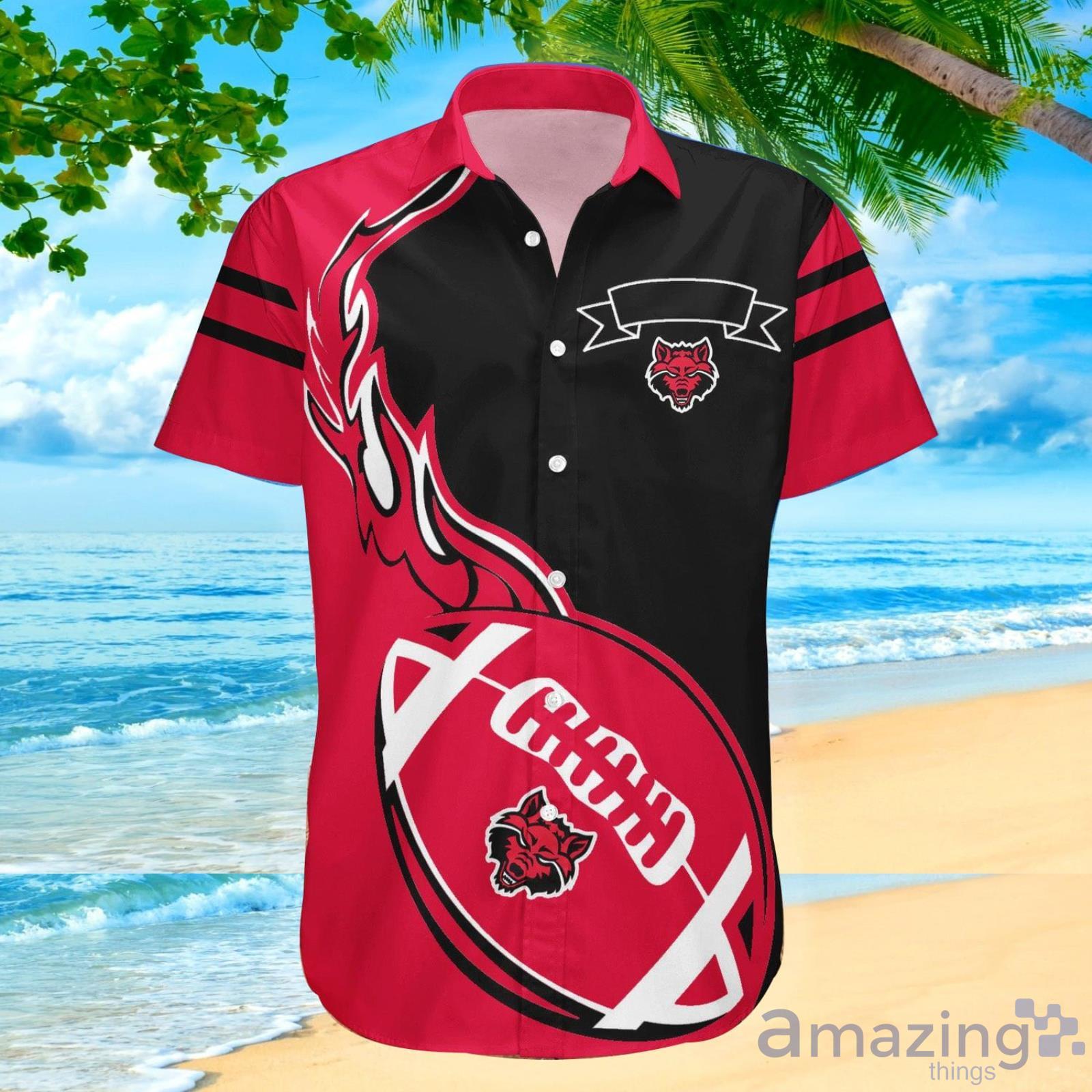 Arkansas-Pine Bluff Golden Lions Ncaa Flame Ball Hawaiian Shirt For Fans Product Photo 1