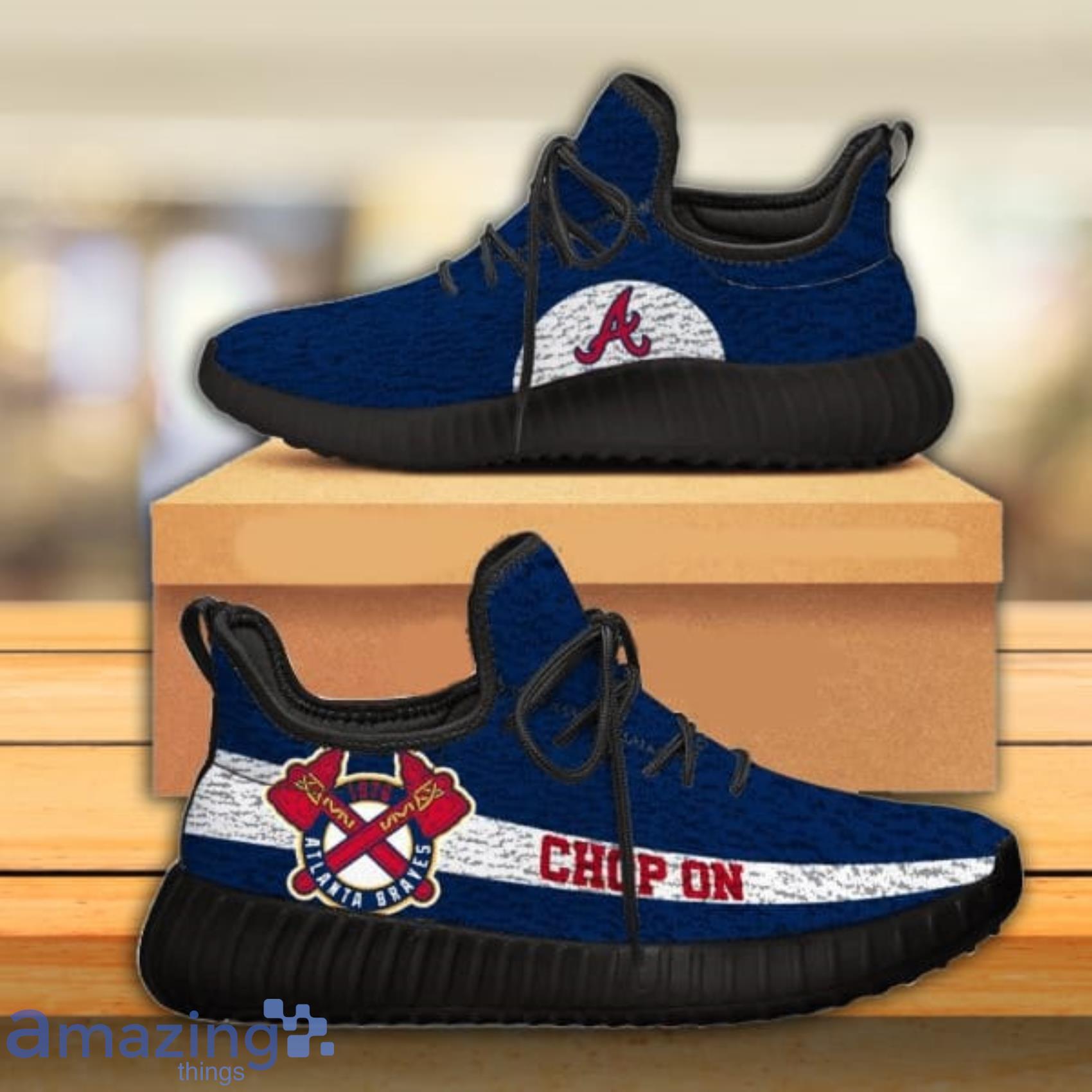Atlanta Braves Mlb Teams Football Black Reze Shoes For Fans Product Photo 1