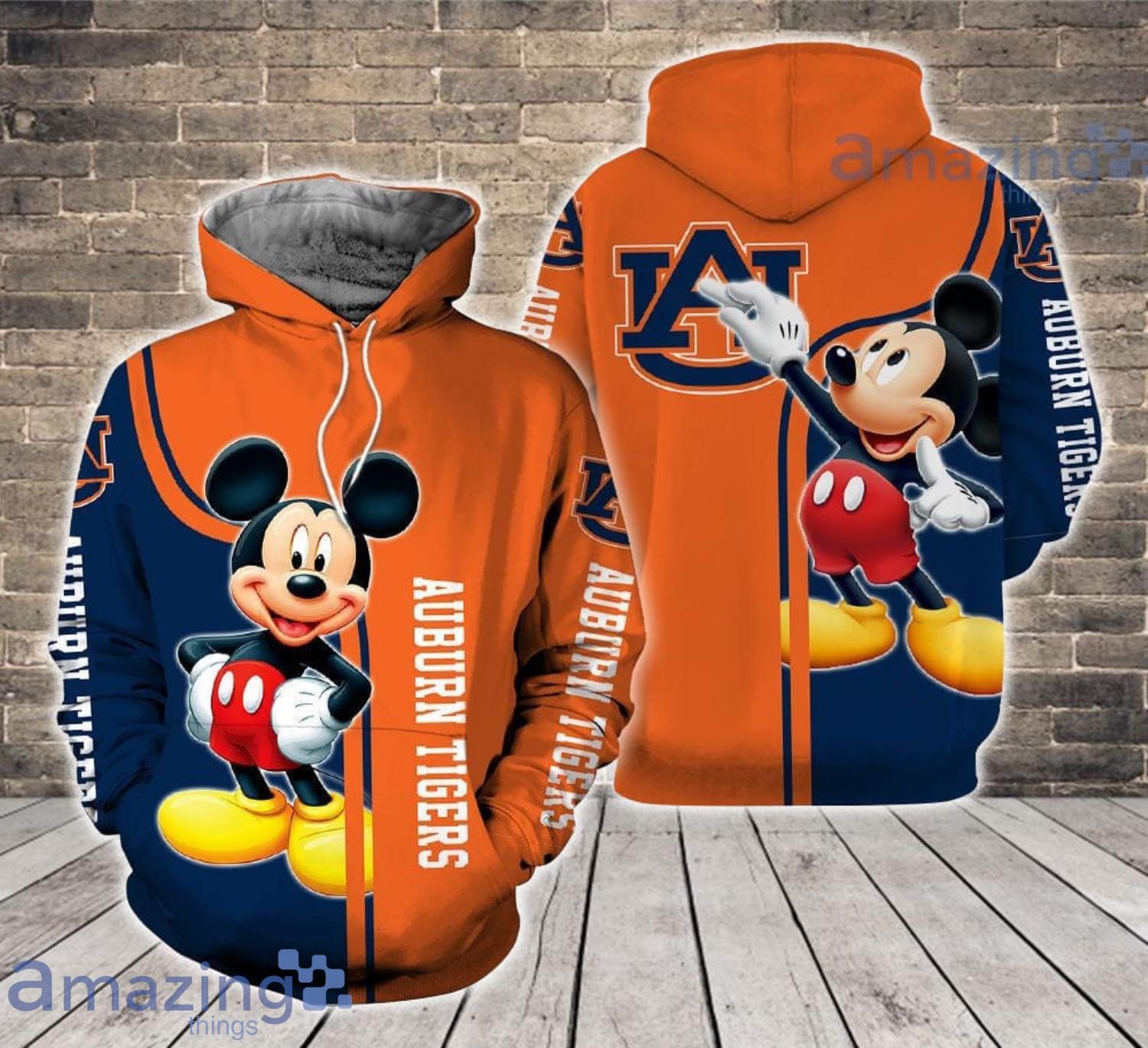 Auburn Tigers Mickey Mouse Lover Disney Cartoon 3D Hoodie For Fans Product Photo 1